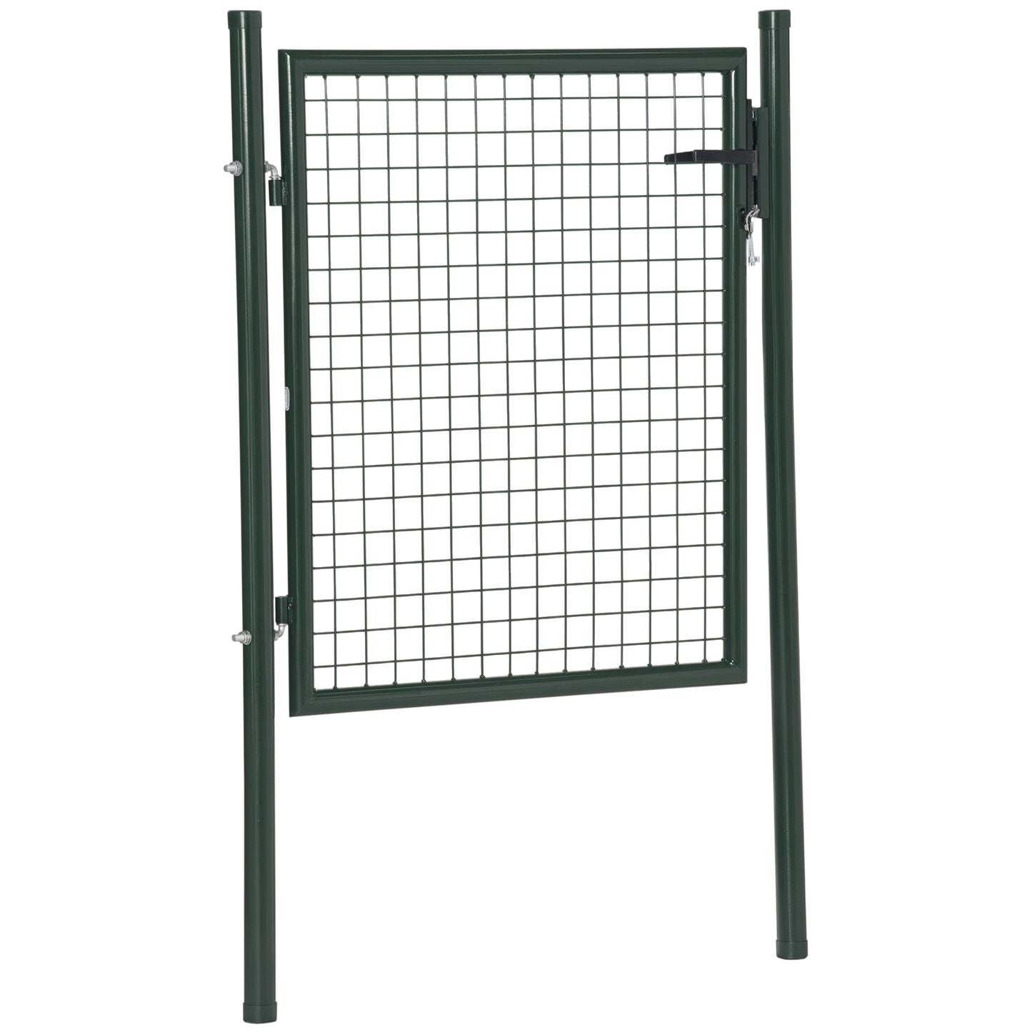 Green Steel Garden Gate with Lock and 3 Keys 97 x 150cm