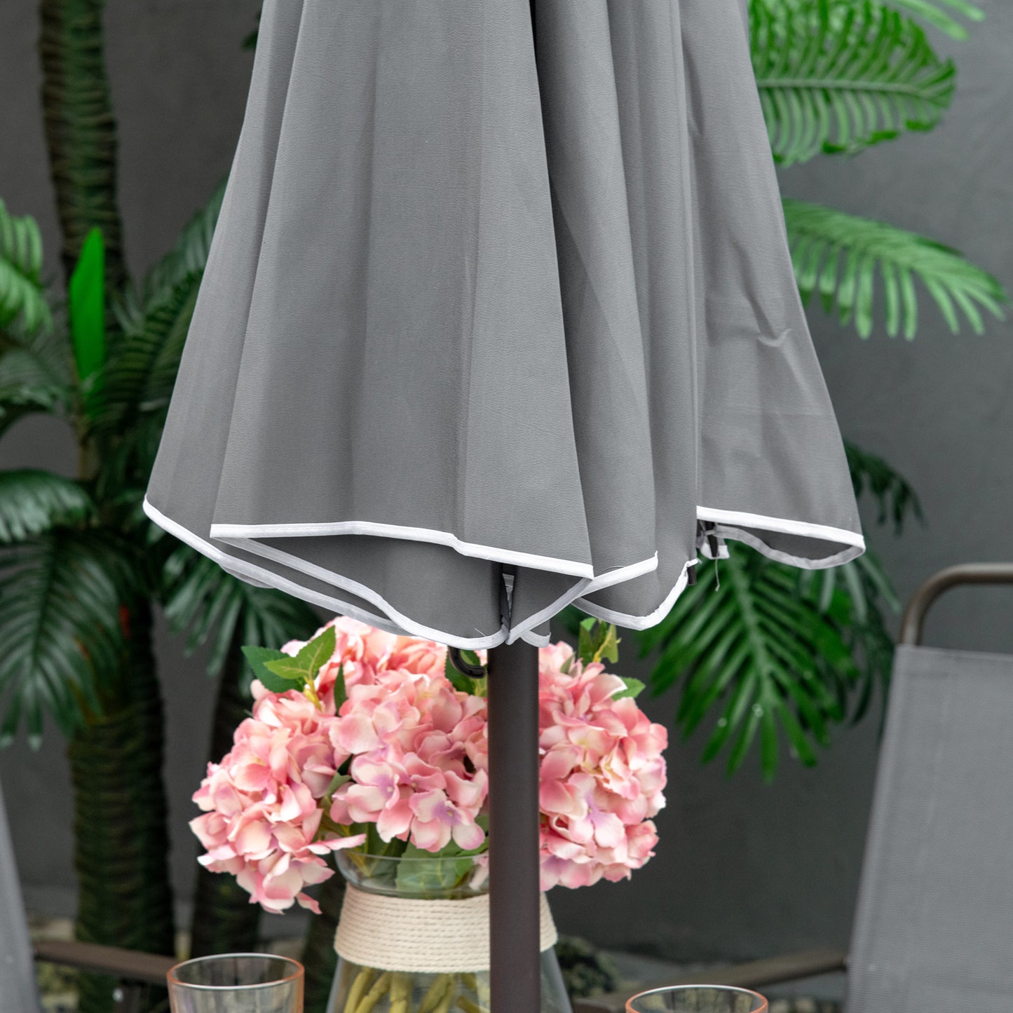 6 Piece Garden Dining Set with Umbrella (1)
