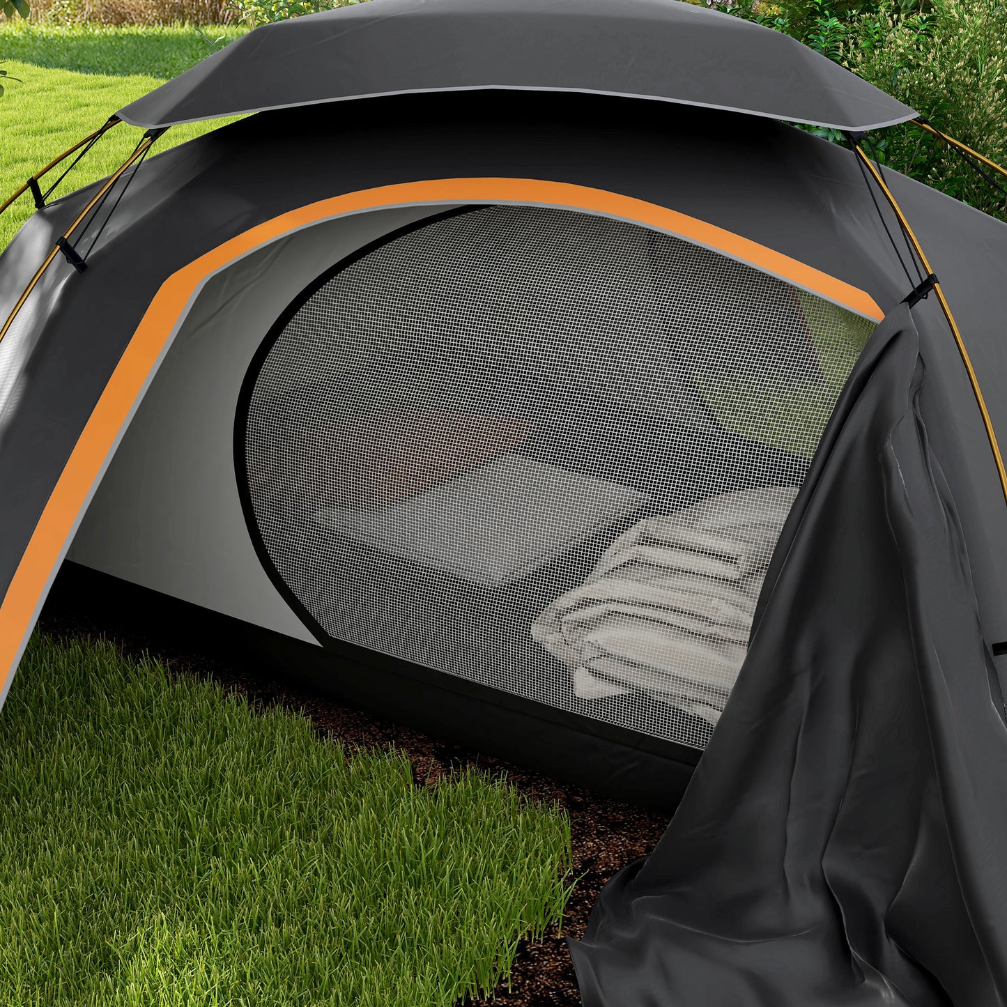 Aluminium Frame Camping Tent Dome Tent with Removable Rainfly