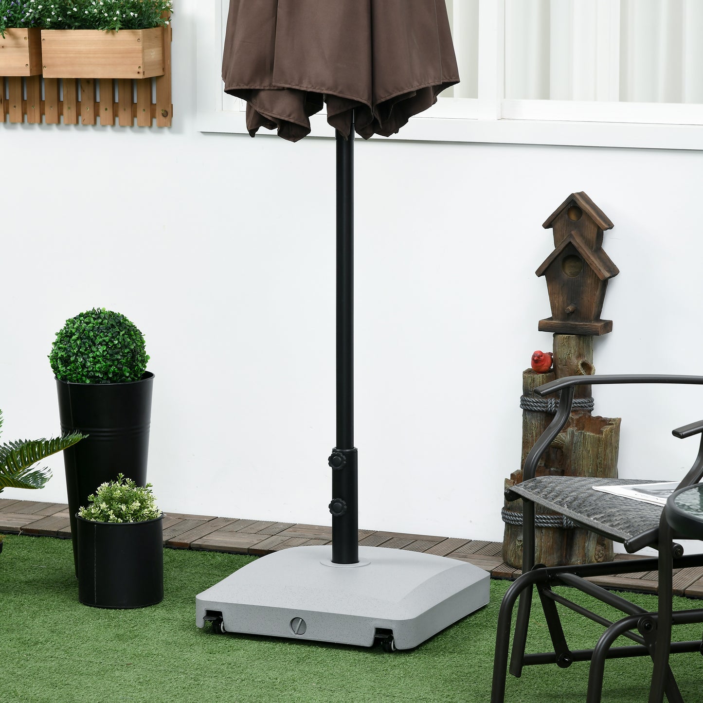 Garden Parasol Base Holder, 24kg Water or 30kg Sand Filled