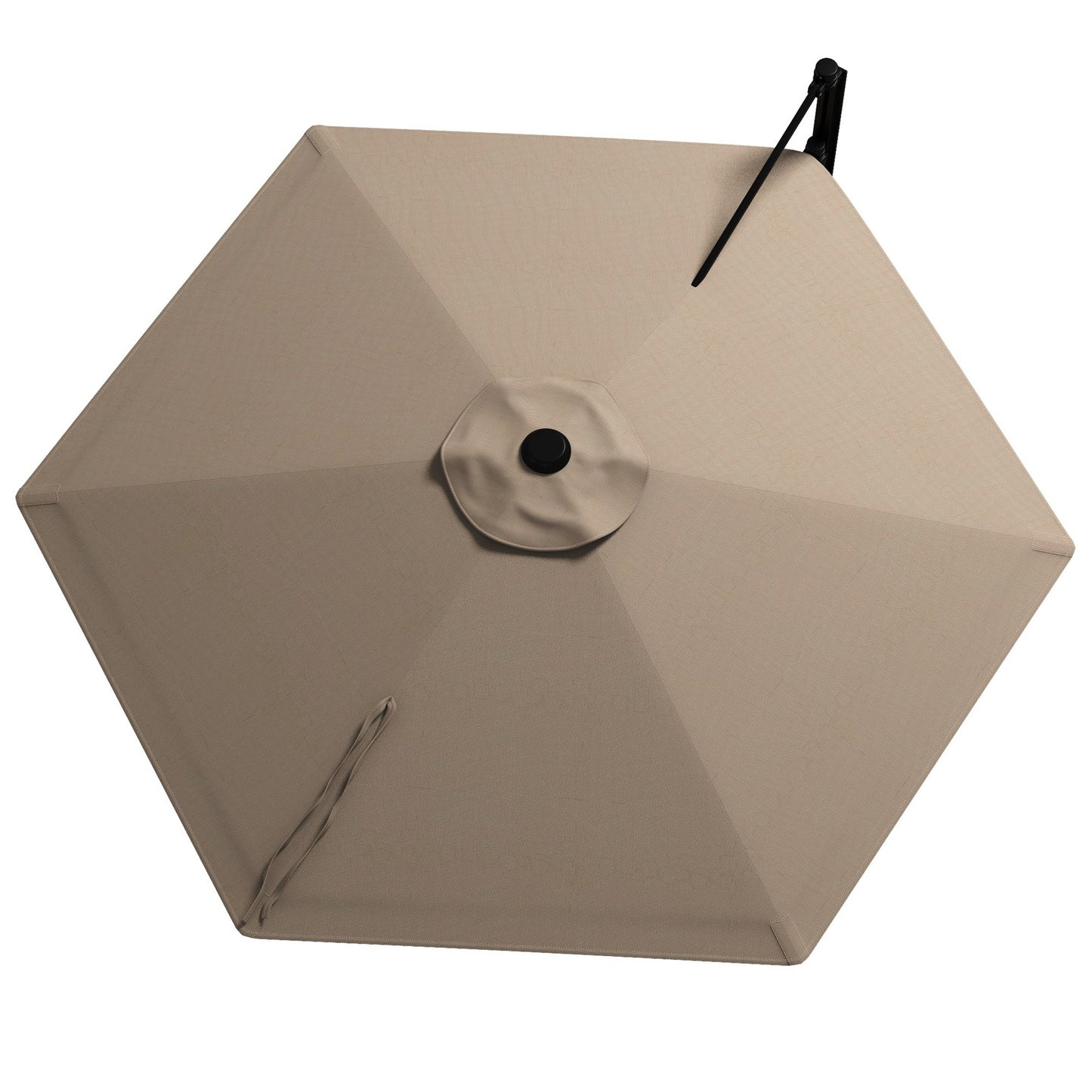 2.5m Wall Mounted Parasol, Hand to Push Outdoor Patio Umbrella