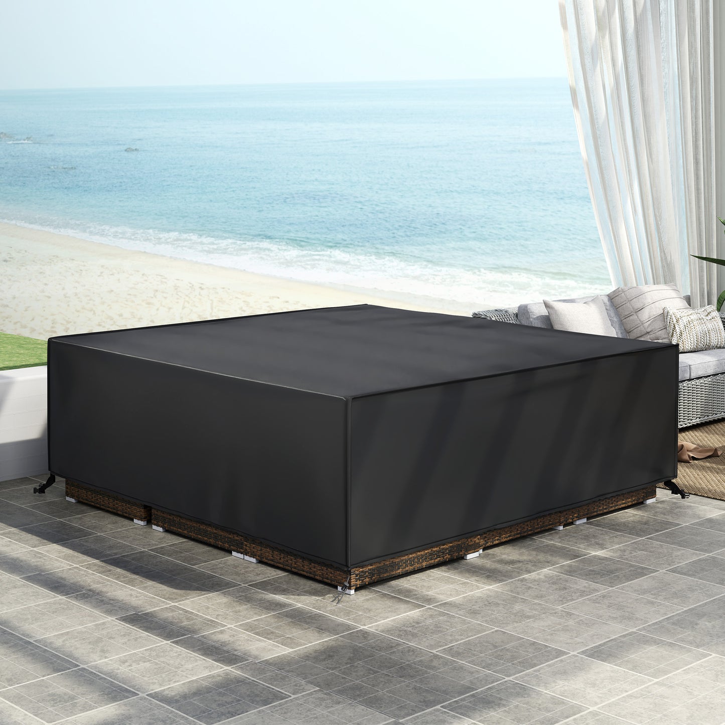 Large Patio Garden Furniture Set Cover 600D Oxford Square Waterproof