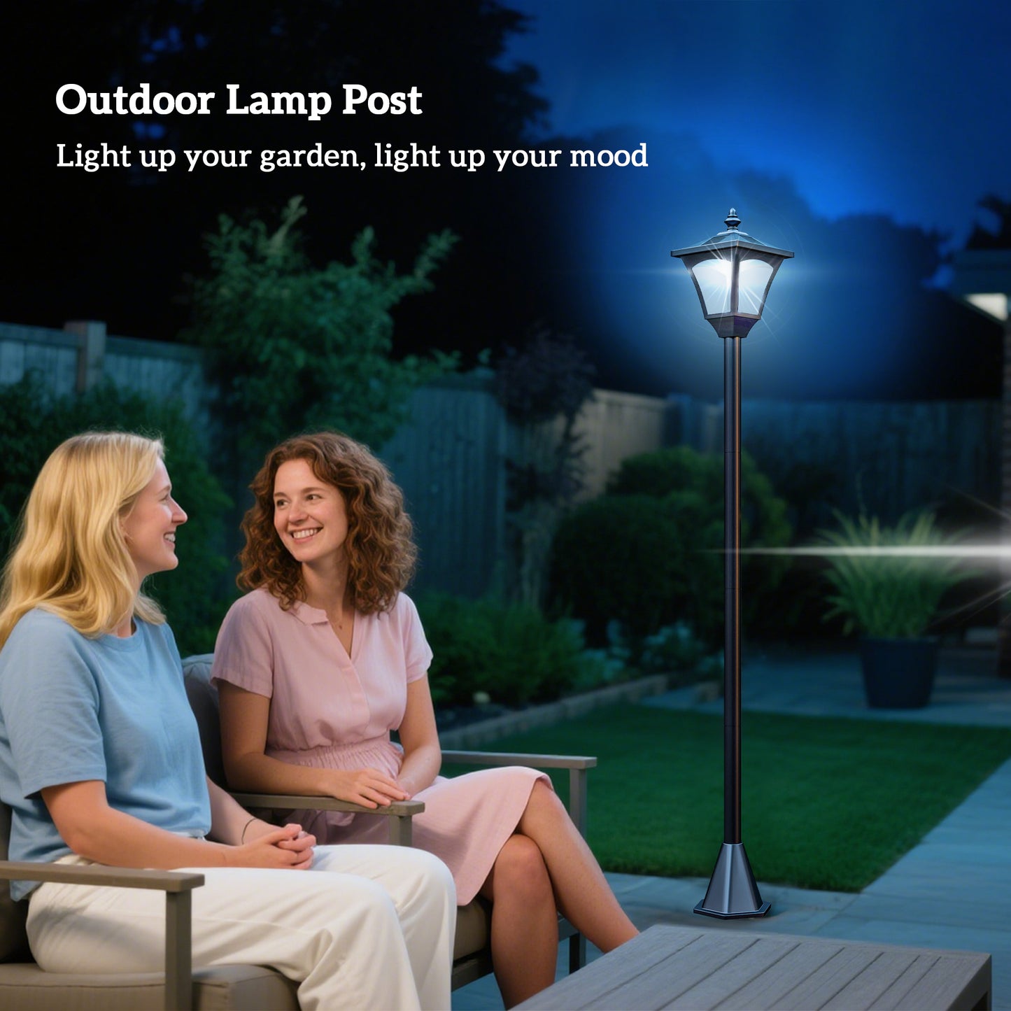 1.2m Solar Powered Outdoor Lamp Post