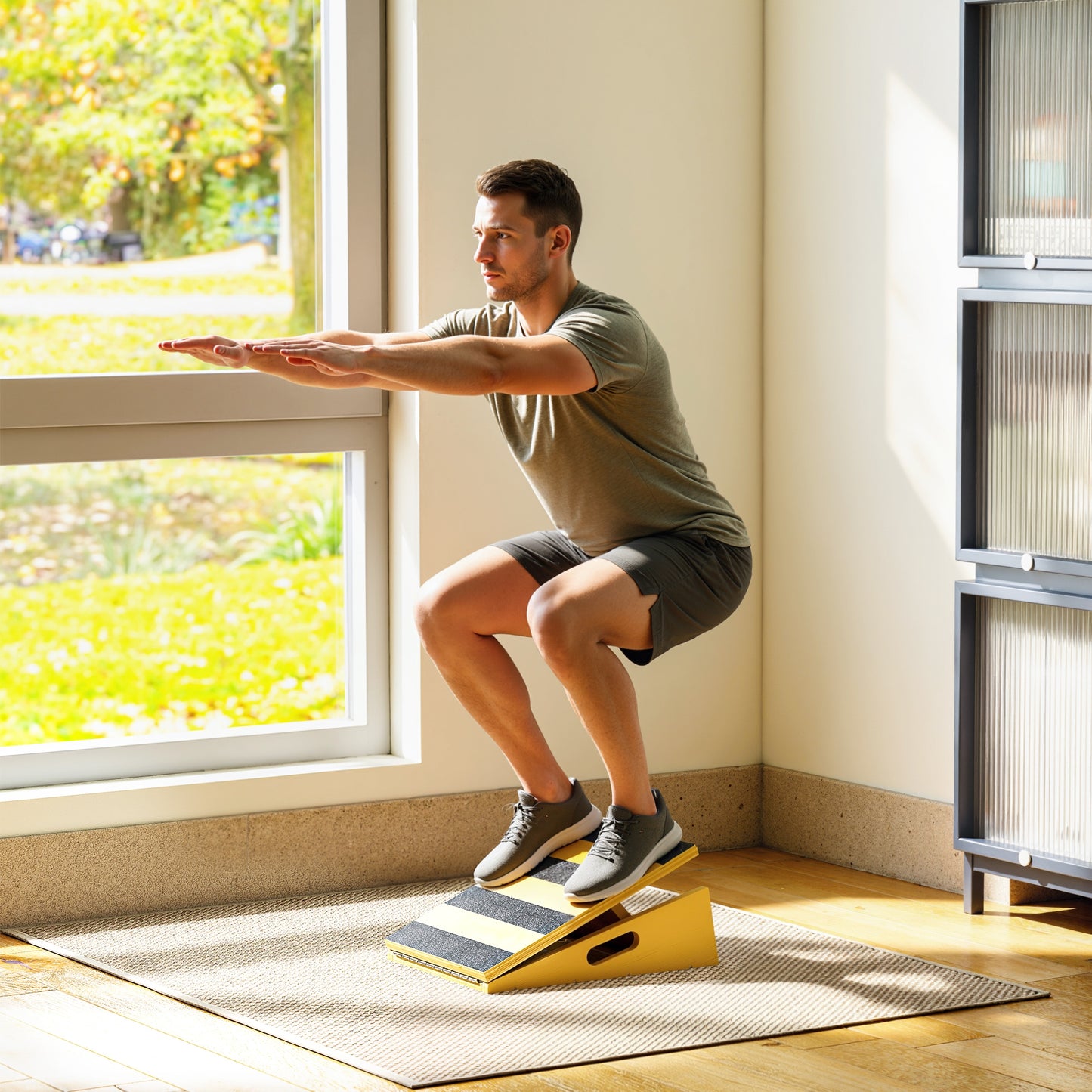 Portable Slant Board, Adjustable Incline Board Calf Stretcher