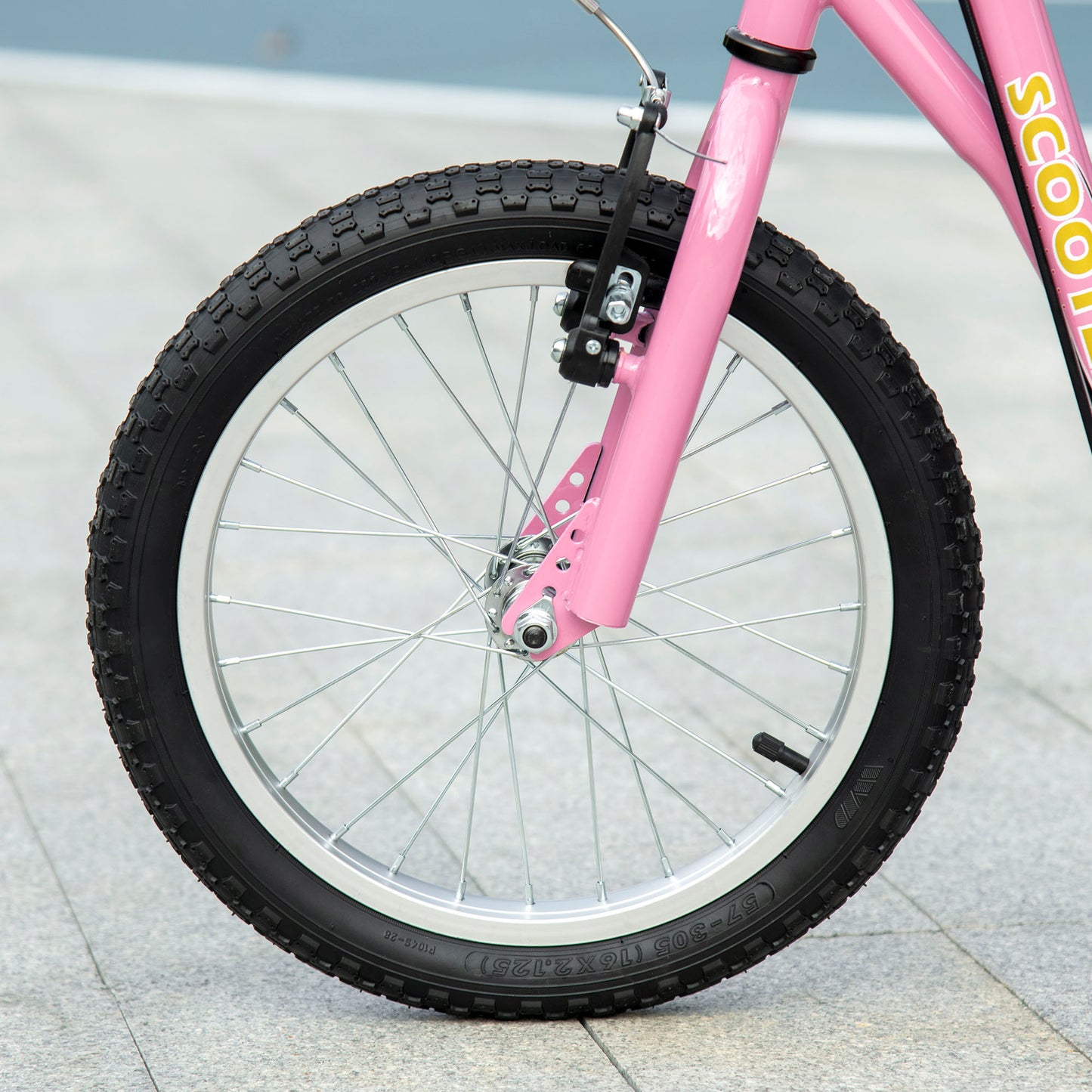 Kids Scooter, Teen Kick Scooter with Rubber Wheels, 16" Front Wheel