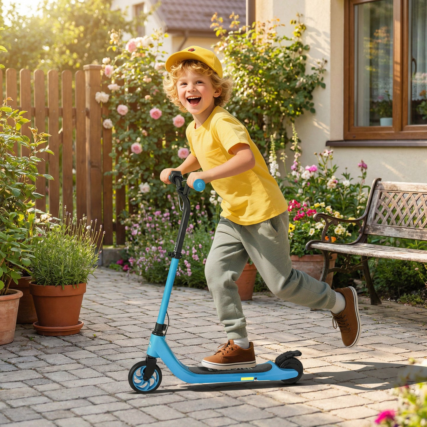 Electric Scooter for Kids 6+, Foldable E Scooter, Up to 8 KM/H