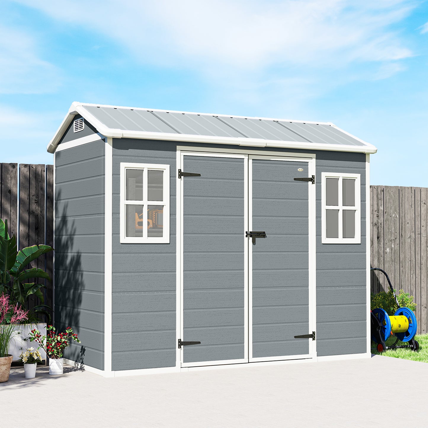 8 x 4 ft Resin Garden Shed