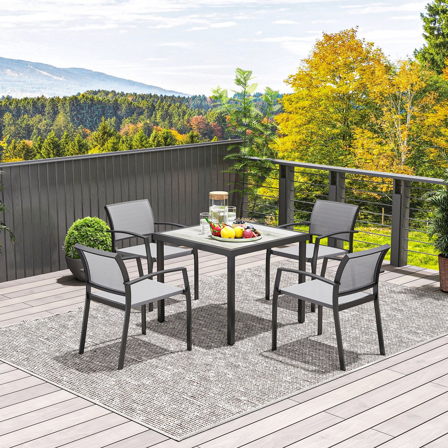 Five-Piece Outdoor Garden Dining Set