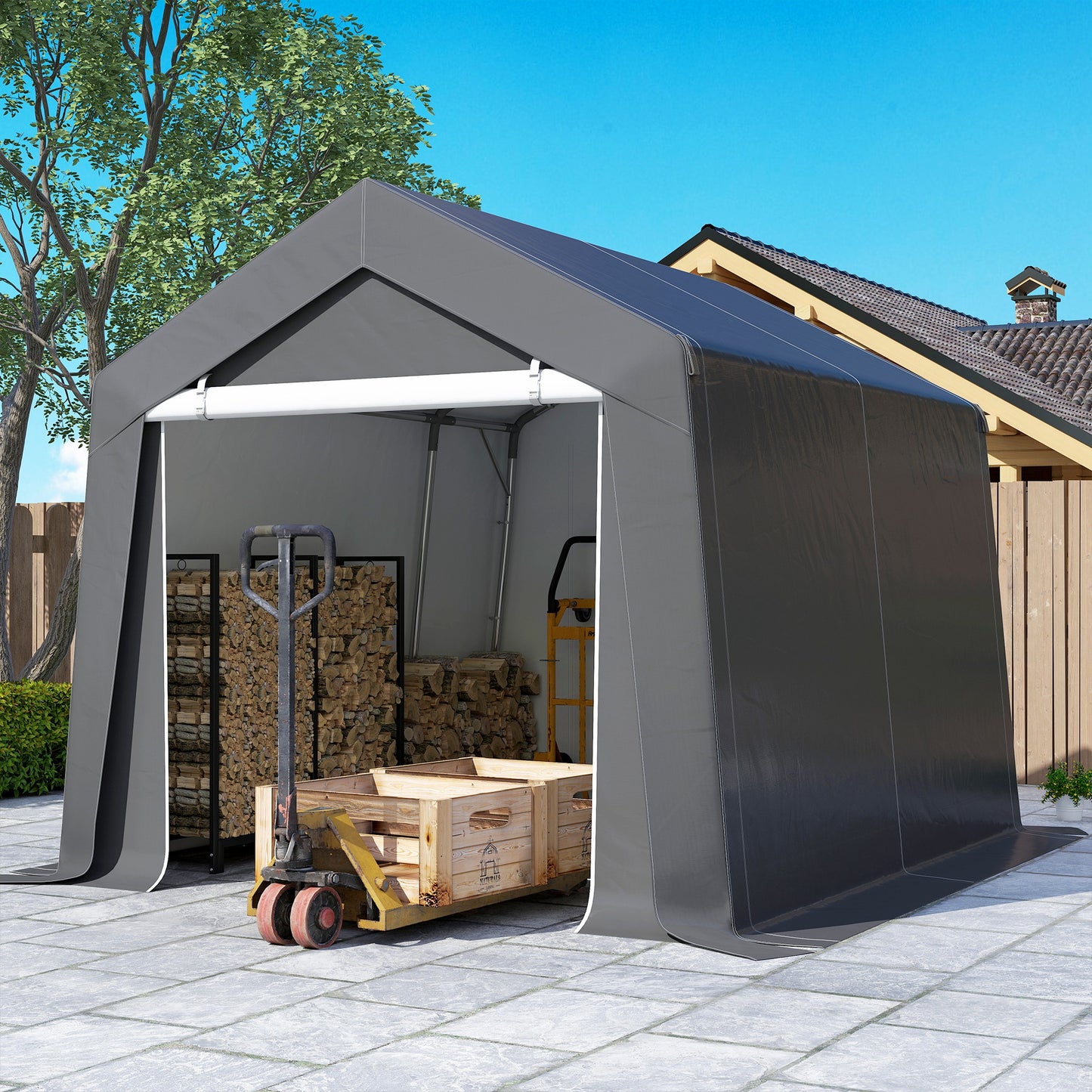 3.6 x 2.1m Portable Outdoor Shed, with Window