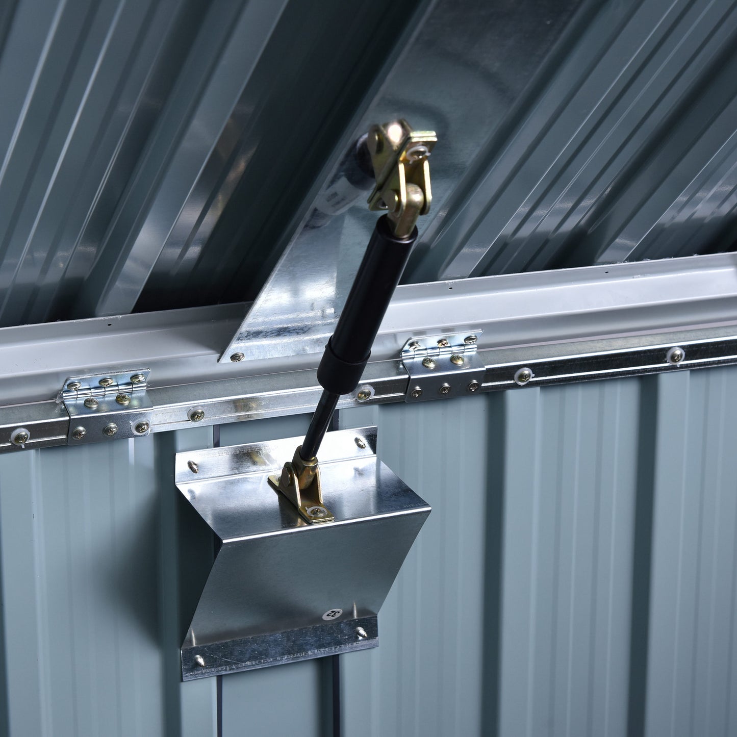 3.2 x 5.1ft Corrugated Steel Two-Bin Storage Shelter