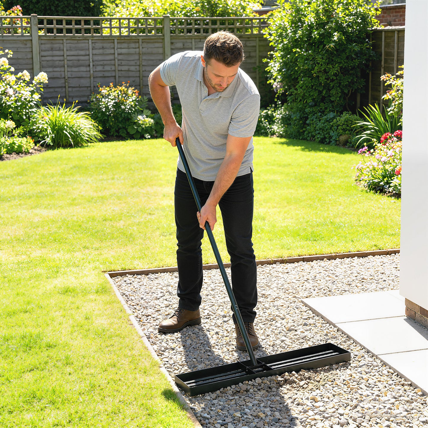 Lawn Levelling Rake, 76 x 26 cm Lawn Leveller Lute