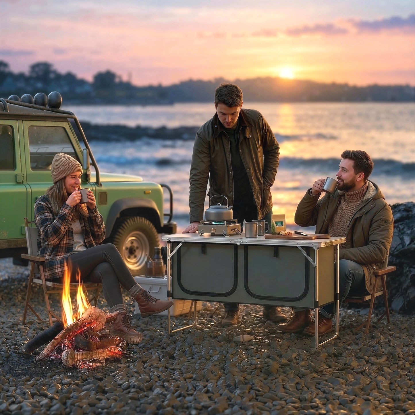 Camping Cupboards Folding Portable Aluminium Camp Cook Station