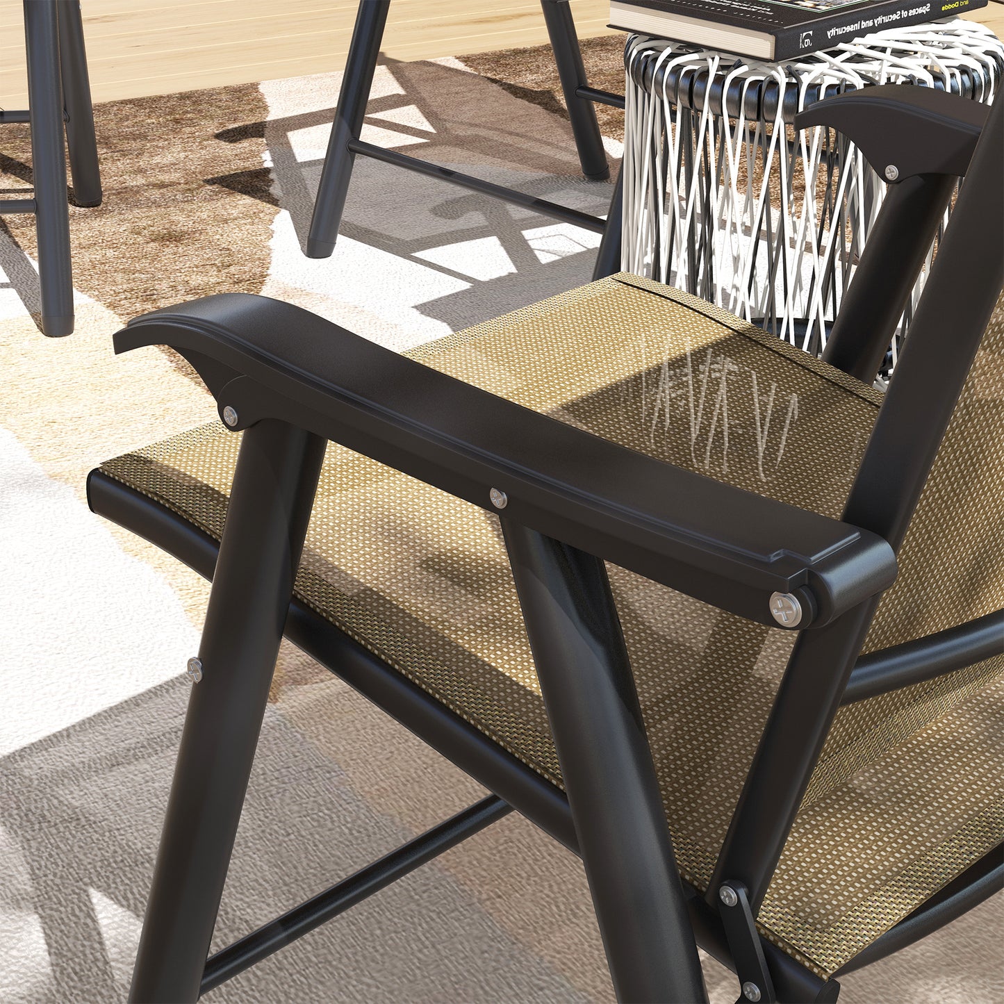 Set of Four Folding Garden Chairs