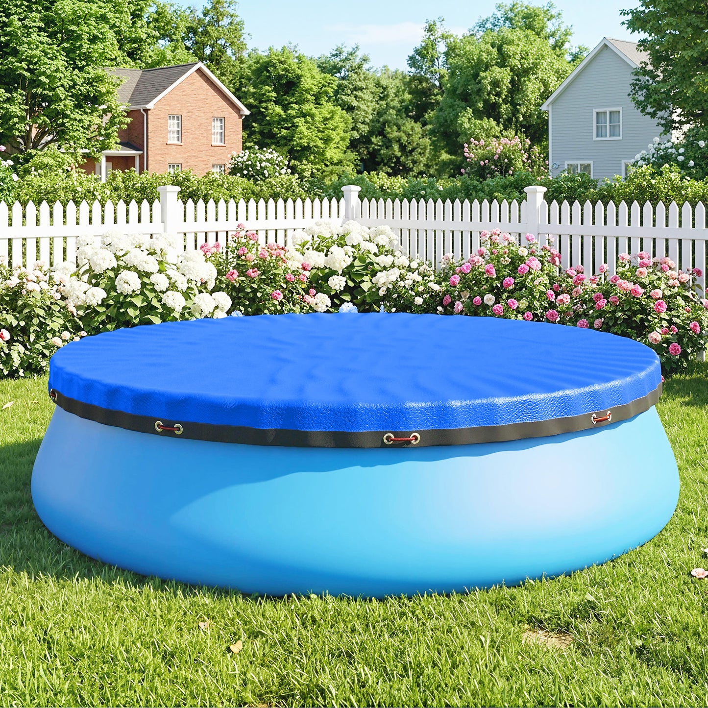 Round Pool Cover, 10 ft Waterproof Swimming Pool Cover