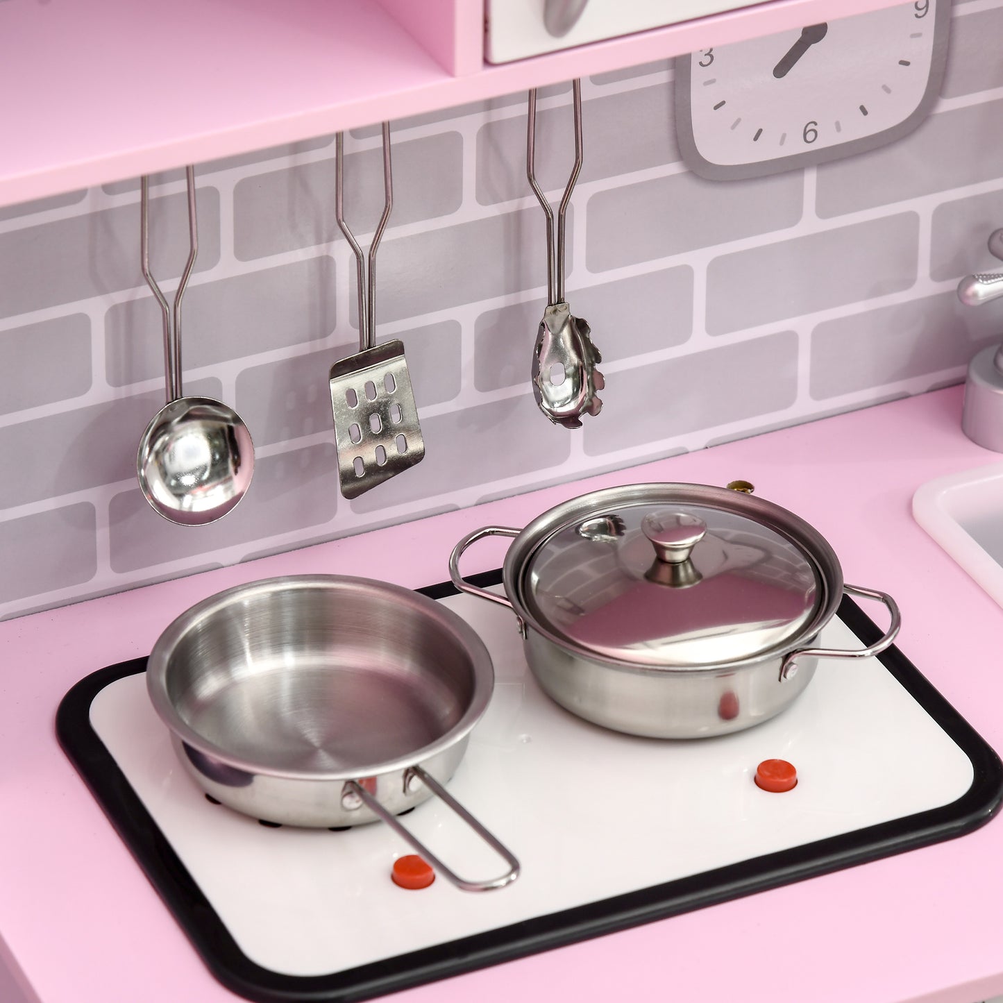 Kids Kitchen Playset, with Lights, Sounds, Microwave, Sink and Storage