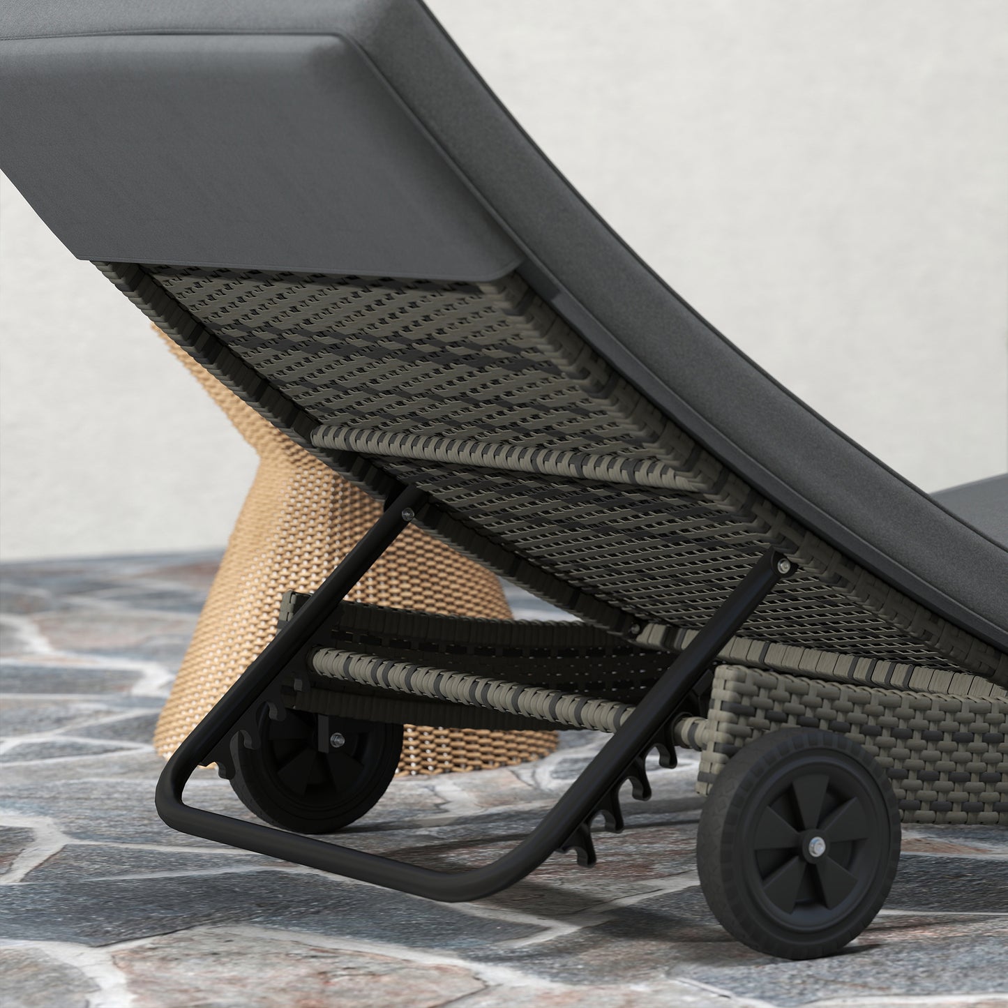 Patio Wicker Chaise Lounge Chair