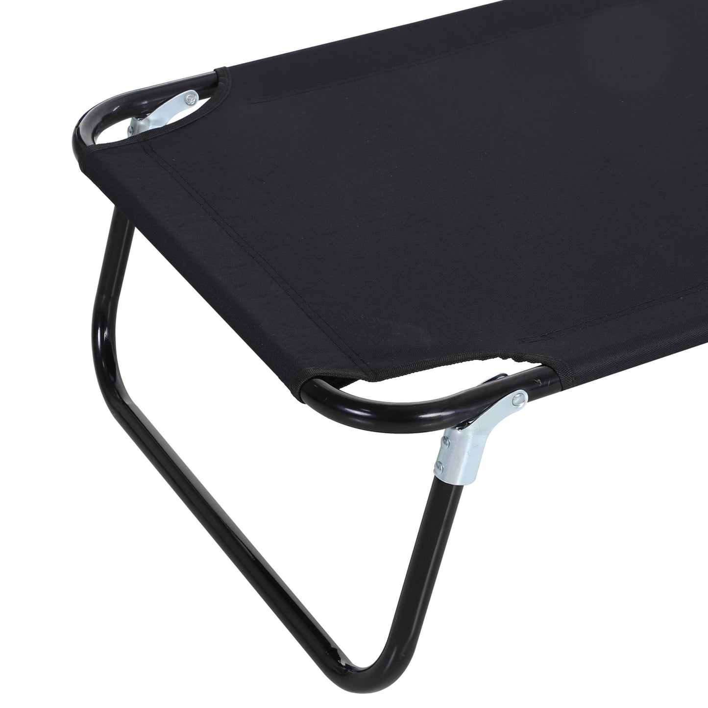 2 Piece Foldable Sun Loungers with 5-Position Adjustable Backrest