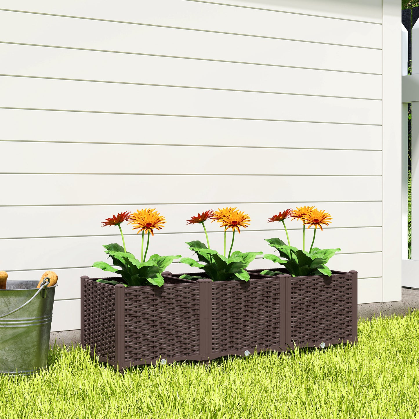 Plastic Raised Garden Bed with Legs (1)