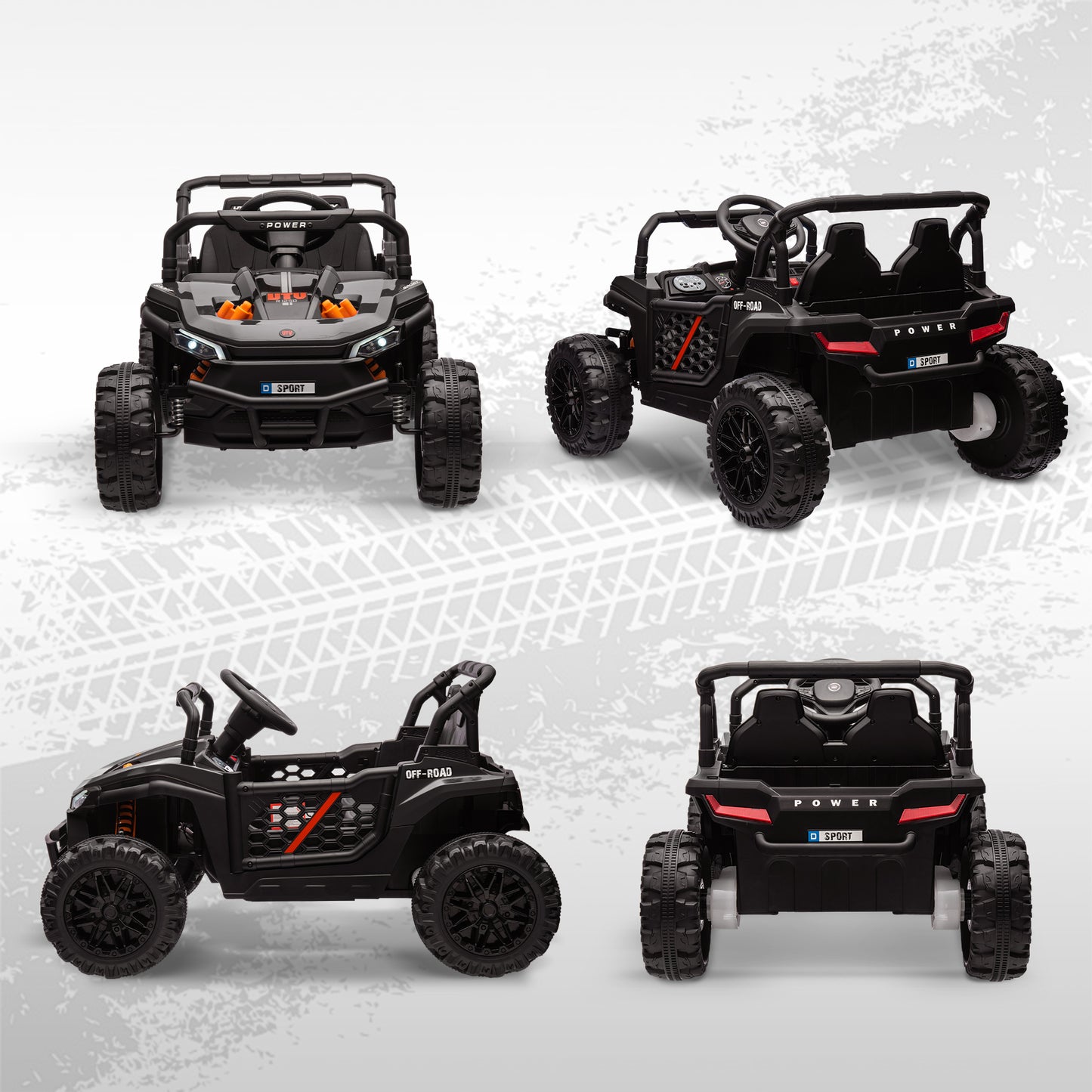 12V Battery Powered Ride on Truck w/ Remote, Four Suspension Wheels