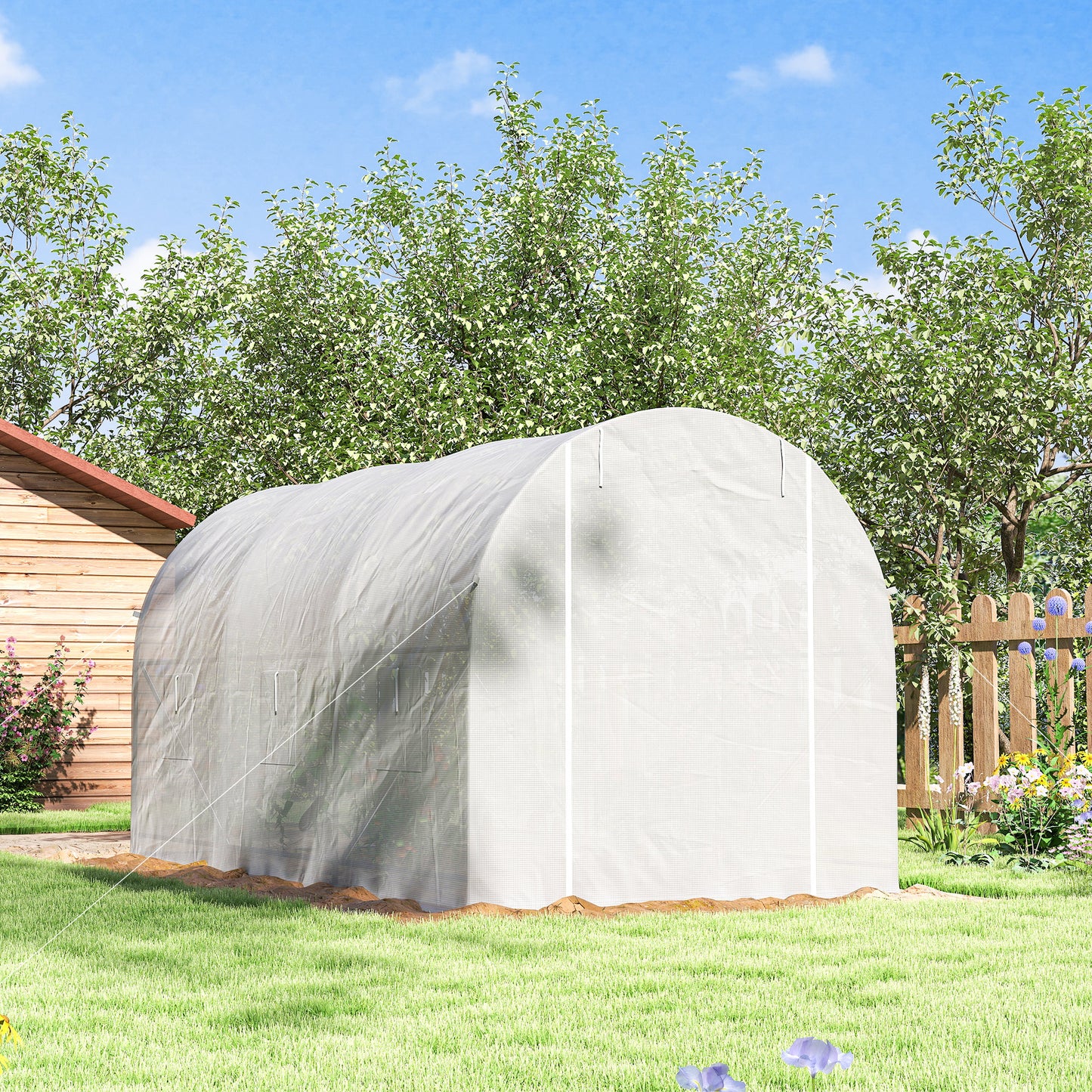 3.5 x 2 x 2 m Polytunnel Greenhouse