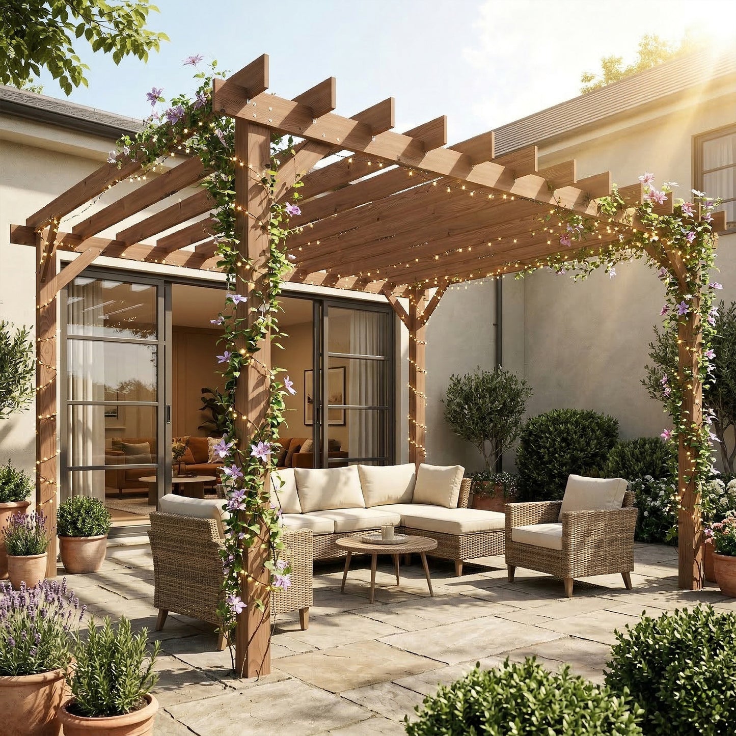 3.6 x 3 m Wooden Pergola Kit