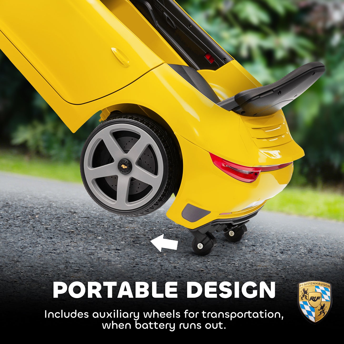 Kids Electric Car, 12V Licensed RUF GT Ride on Car with Suspension (1)