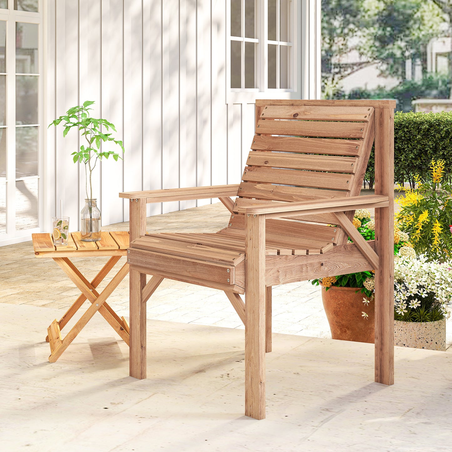 Wooden Garden Dining Chair (1)