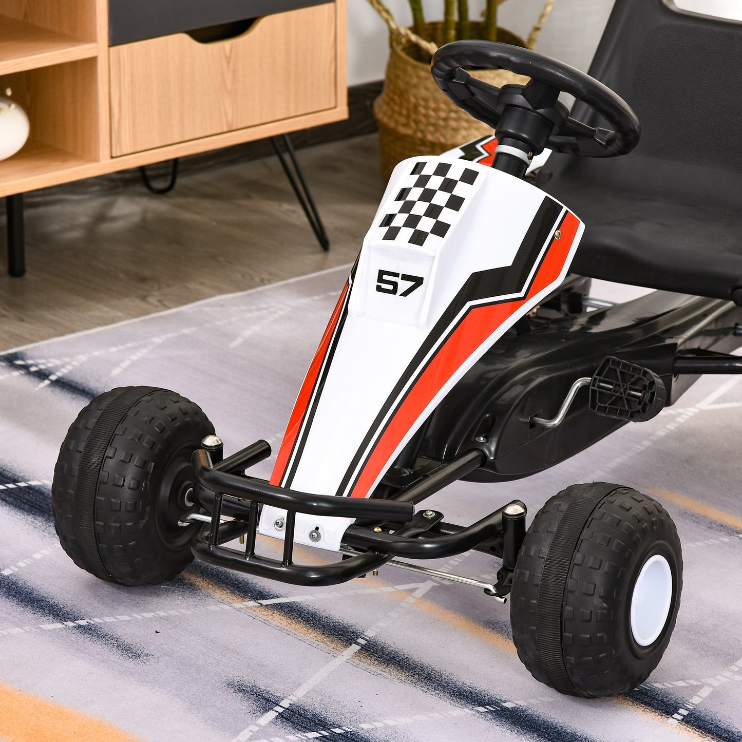Kids Children Pedal Go Kart Manual Ride On Car w/ Brake Gears