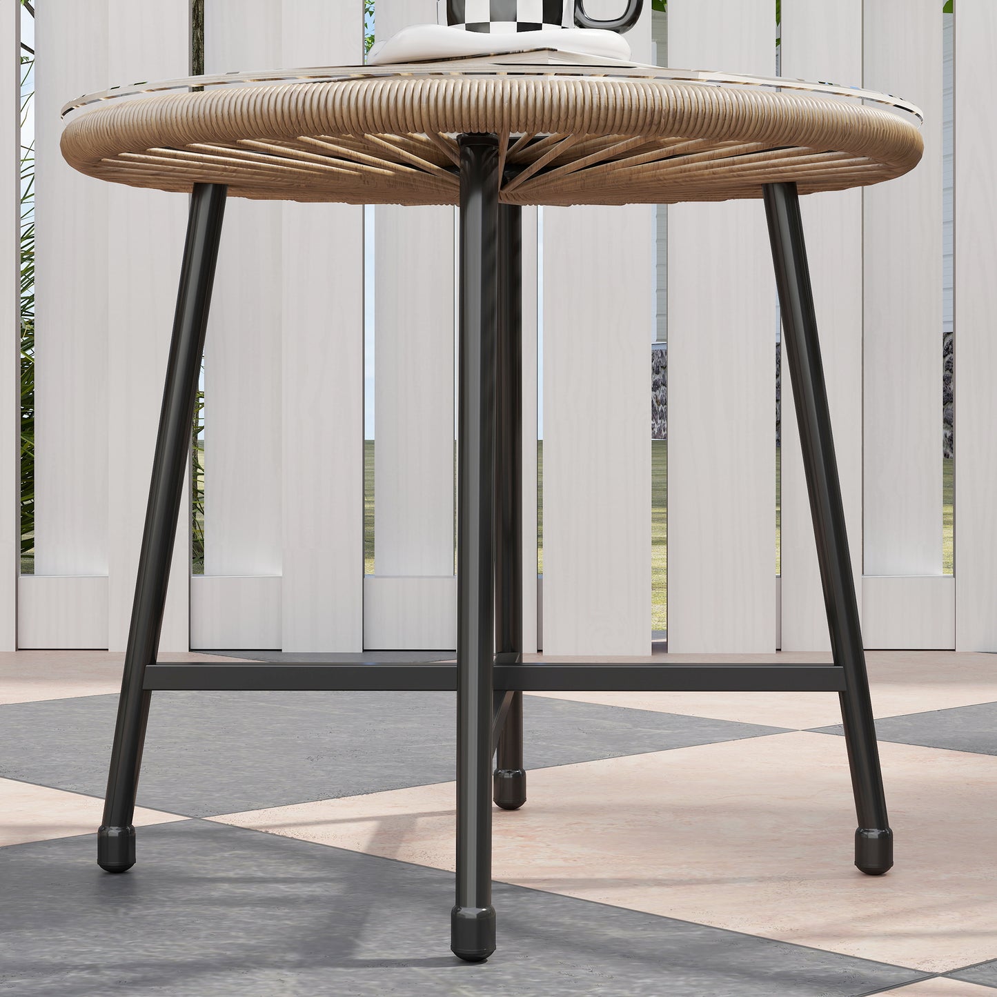 3 Pieces Rattan Bistro Set (6)