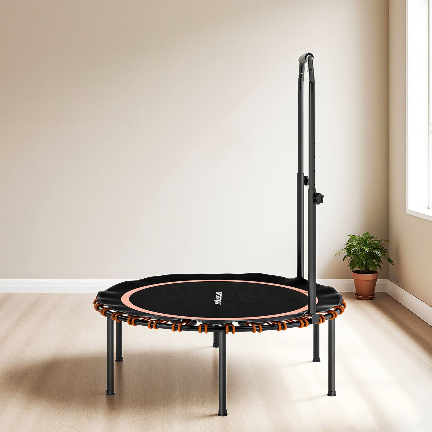 40" Foldable Fitness Trampoline Rebounder with Handle