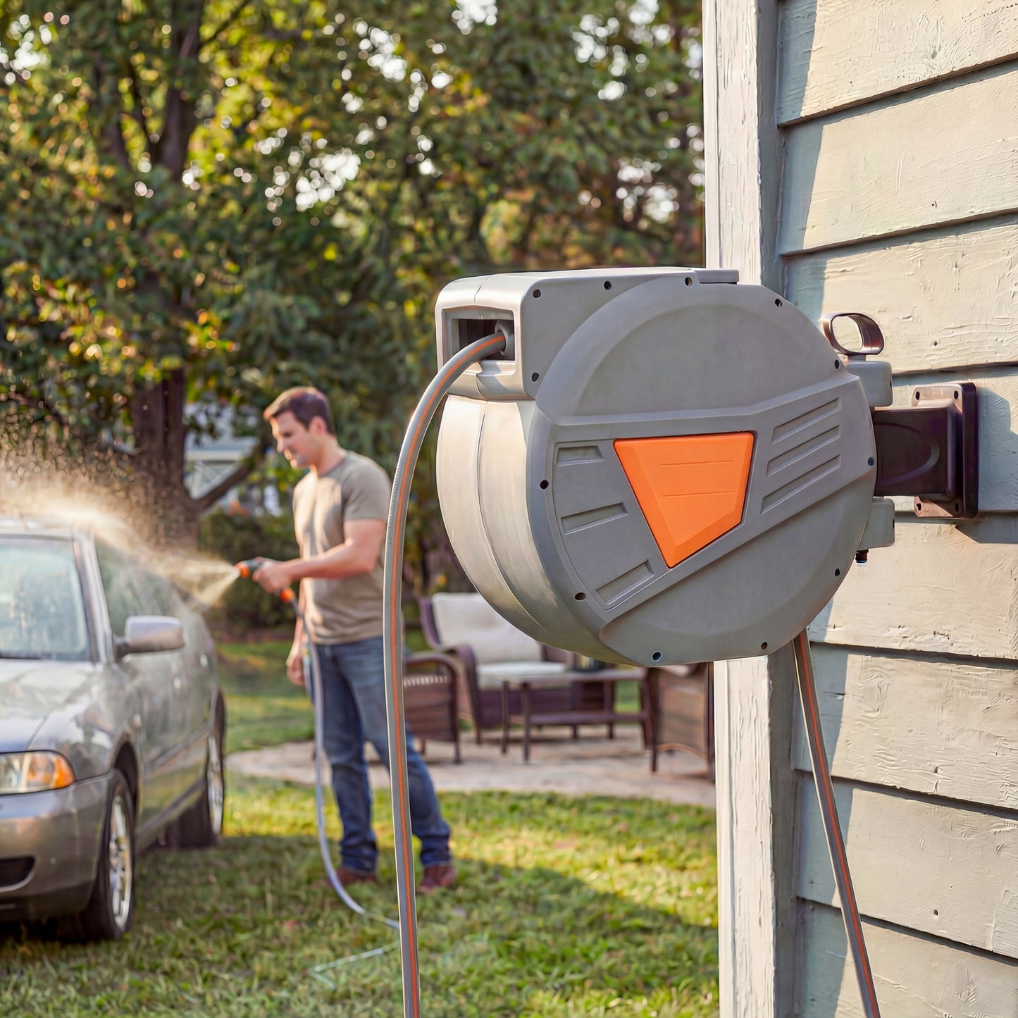Retractable Hose Reel Wall Mounted (3)