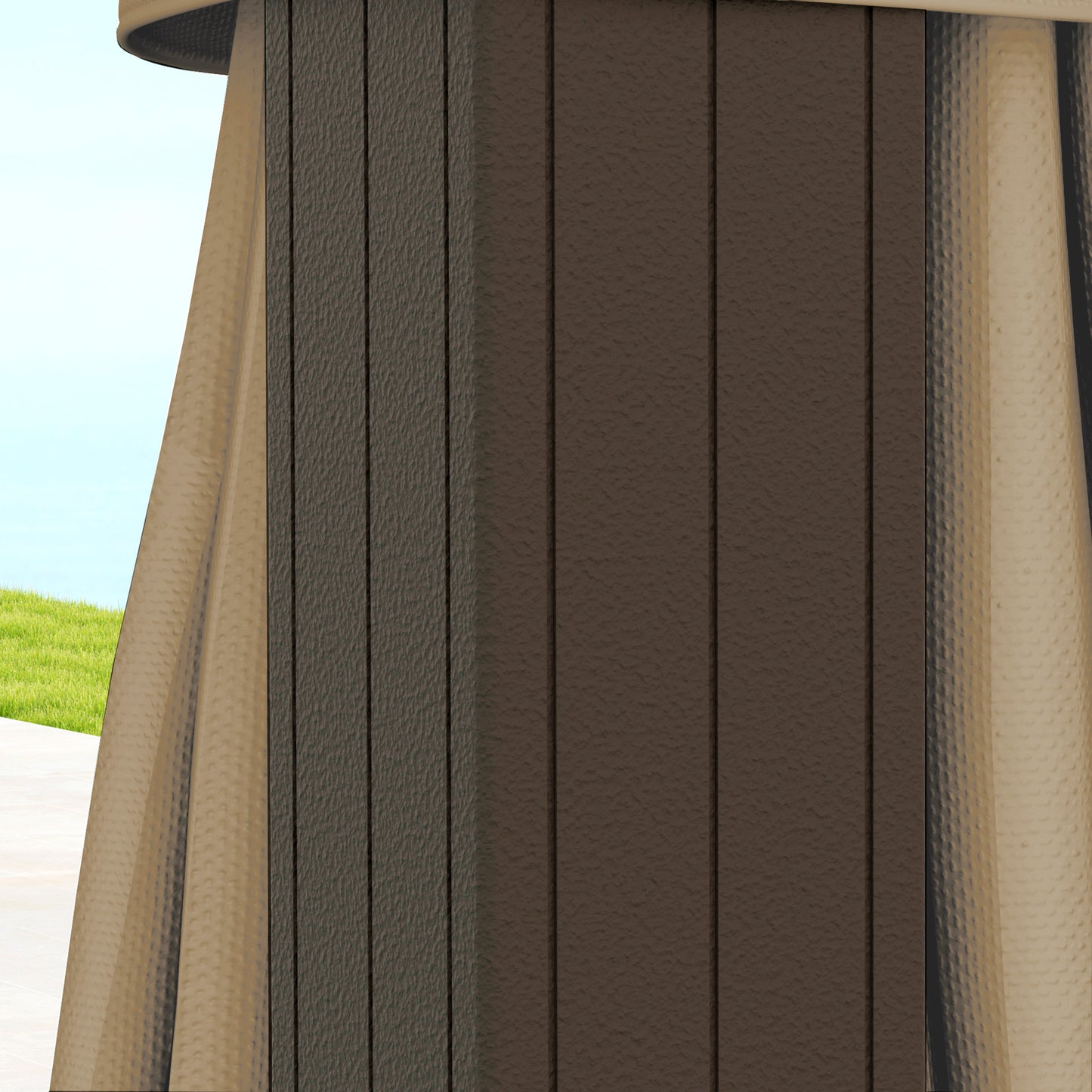 3 x 3(m) Metal Hardtop Gazebo, with Curtains and Accessories