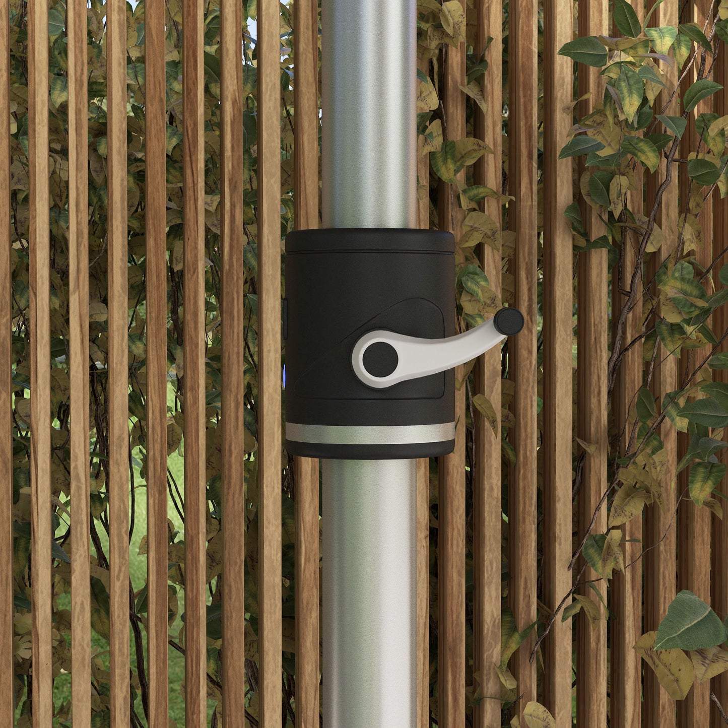 3m Parasol, with Solar-Powered LED Lights