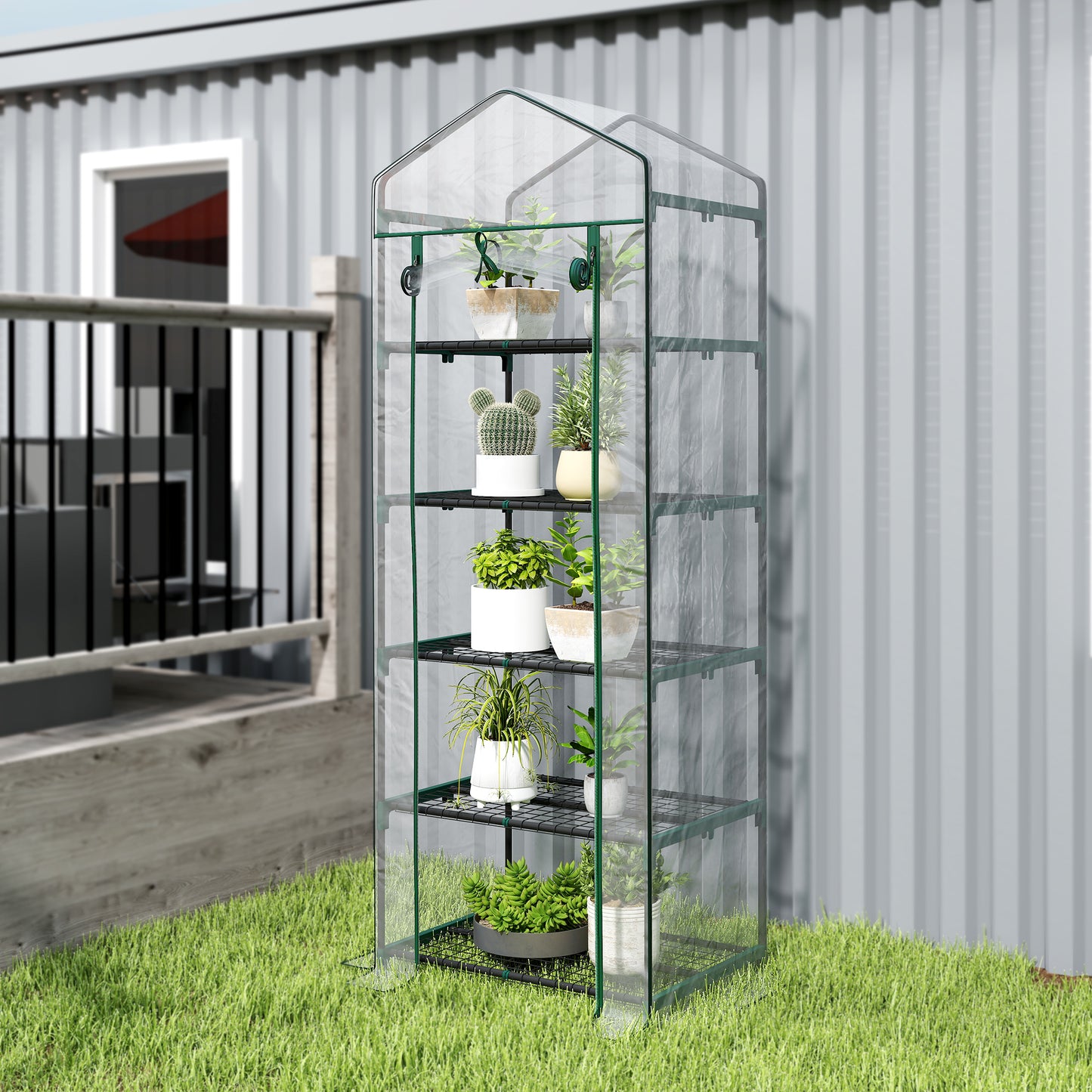 5 Tier Mini Greenhouse, Small Walk-in Greenhouse