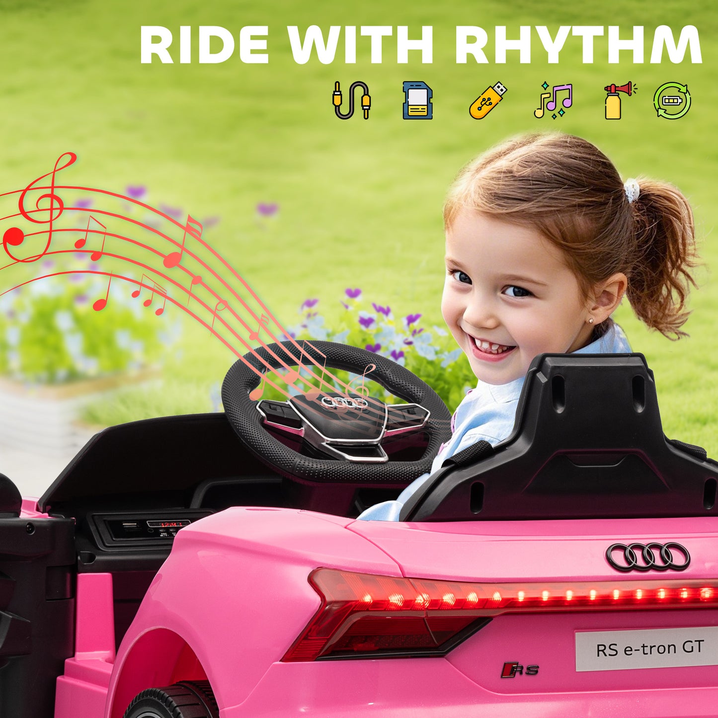 Audi Licensed 12V Kids Electric Ride-On, with Remote Control