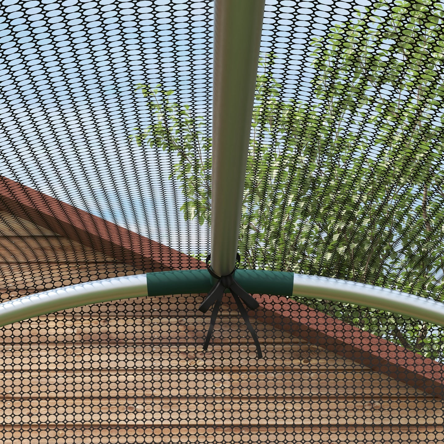 Galvanised Steel Fruit Cage, Plant Protection Tent with Zipped Door (1)