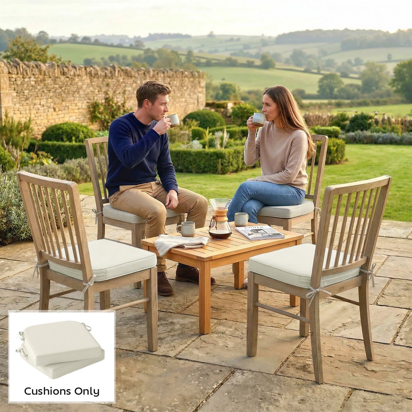 Outdoor Chair Seat Cushions Set of 2