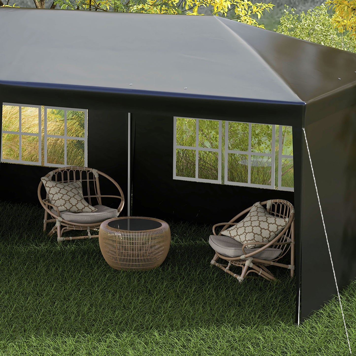 6 x 3 m Party Tent Gazebo Marquee Outdoor Patio Canopy Shelter
