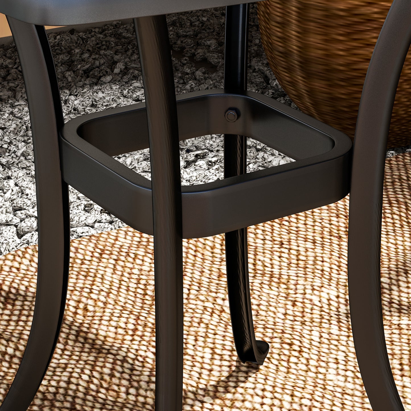 Outdoor Garden Table, Cast Aluminium Patio End Table (1)