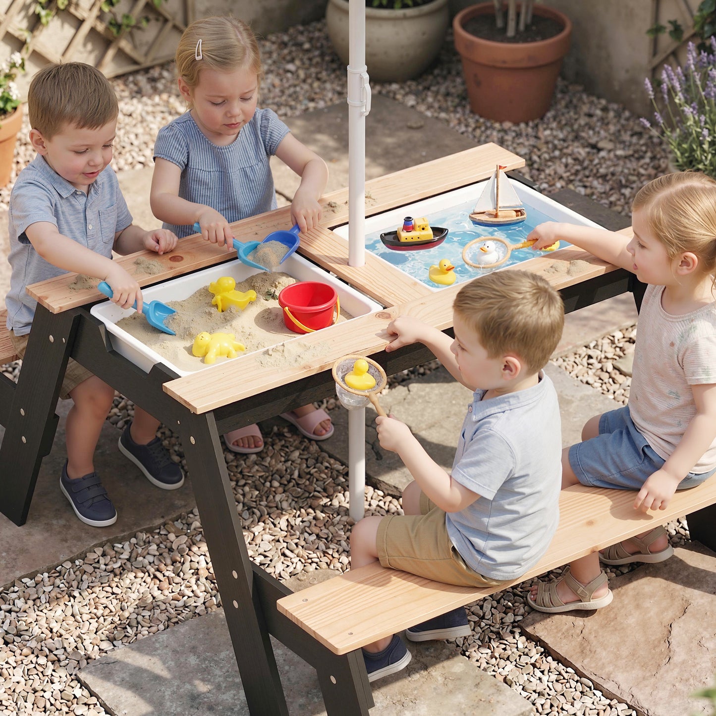 Kids Garden Furniture with Parasol