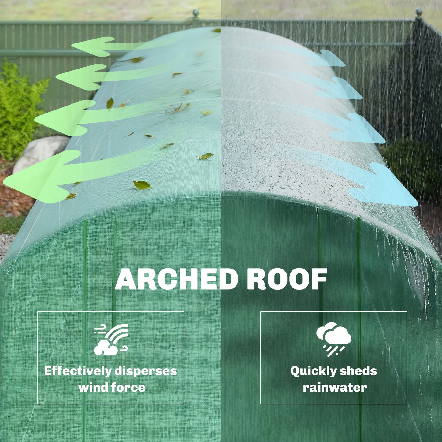 19 x 9.8ft Walk-In Polytunnel Greenhouse