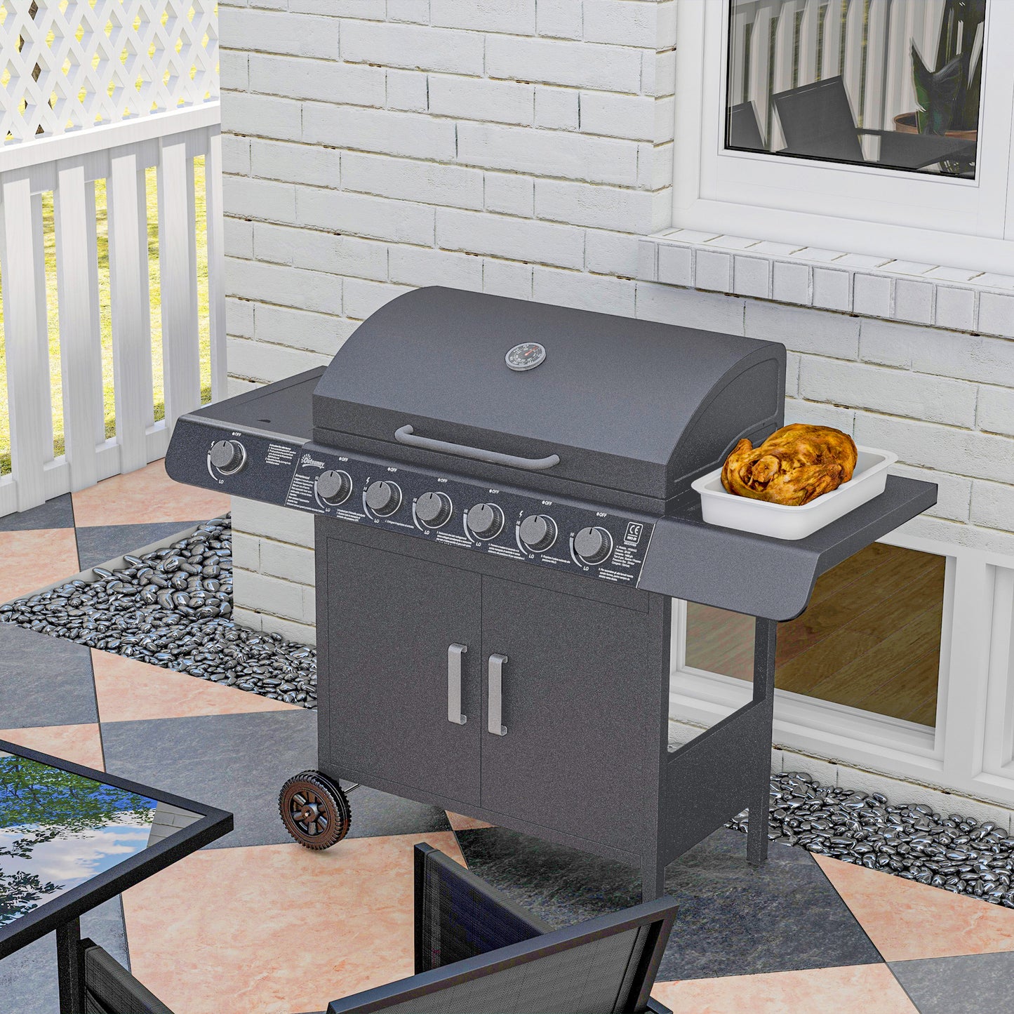 Seven-Burner Gas BBQ Grill