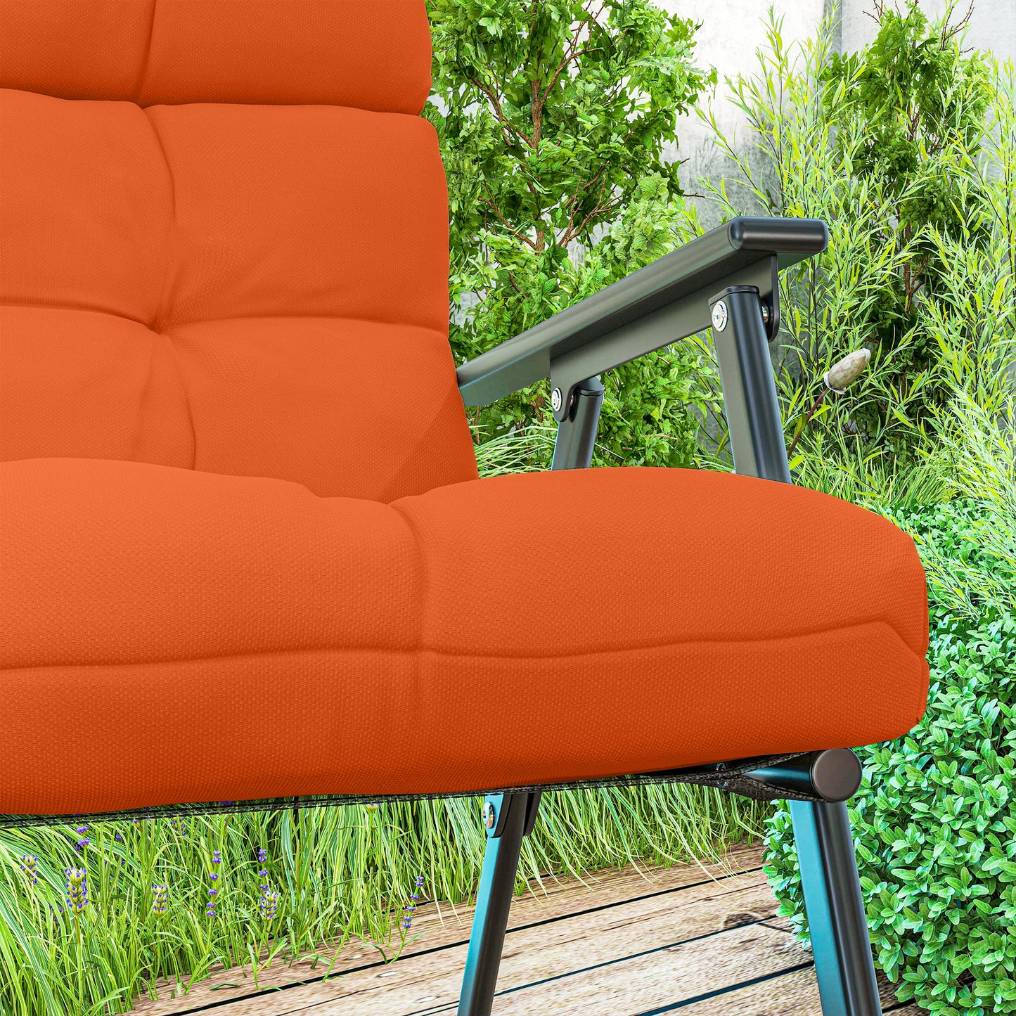 Set of Two Padded Outdoor Seat Cushions