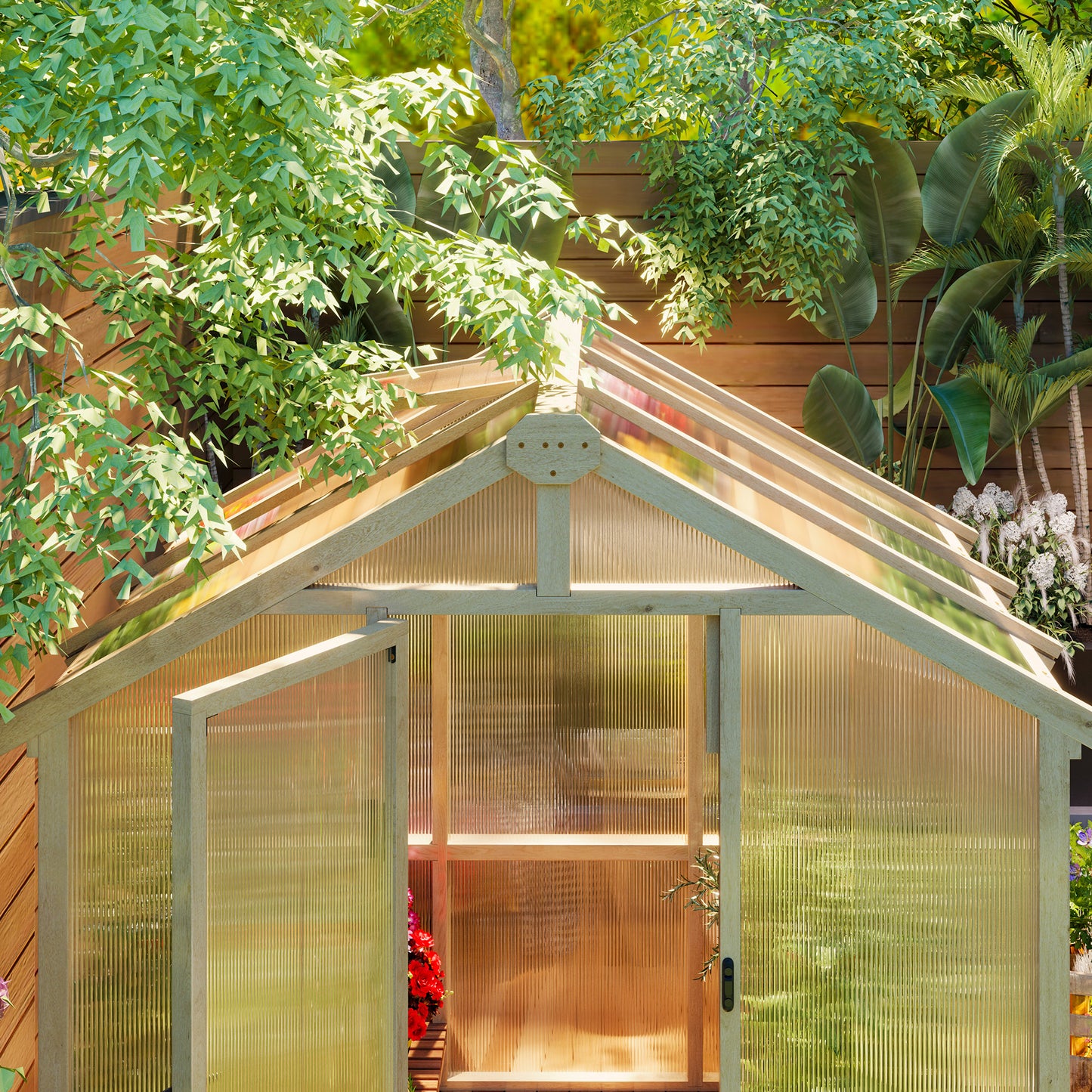 6.6 x 6ft Polycarbonate Greenhouse