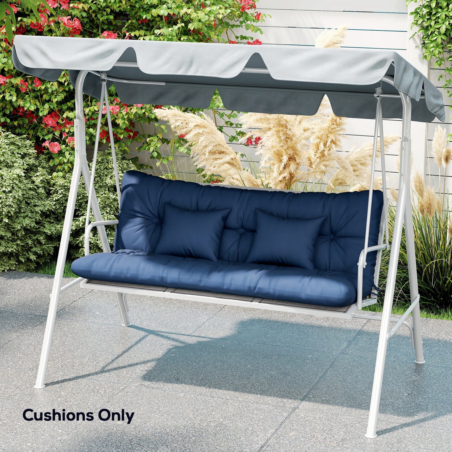 Outdoor Seat Cushions Back Cushion with 2 Pillows