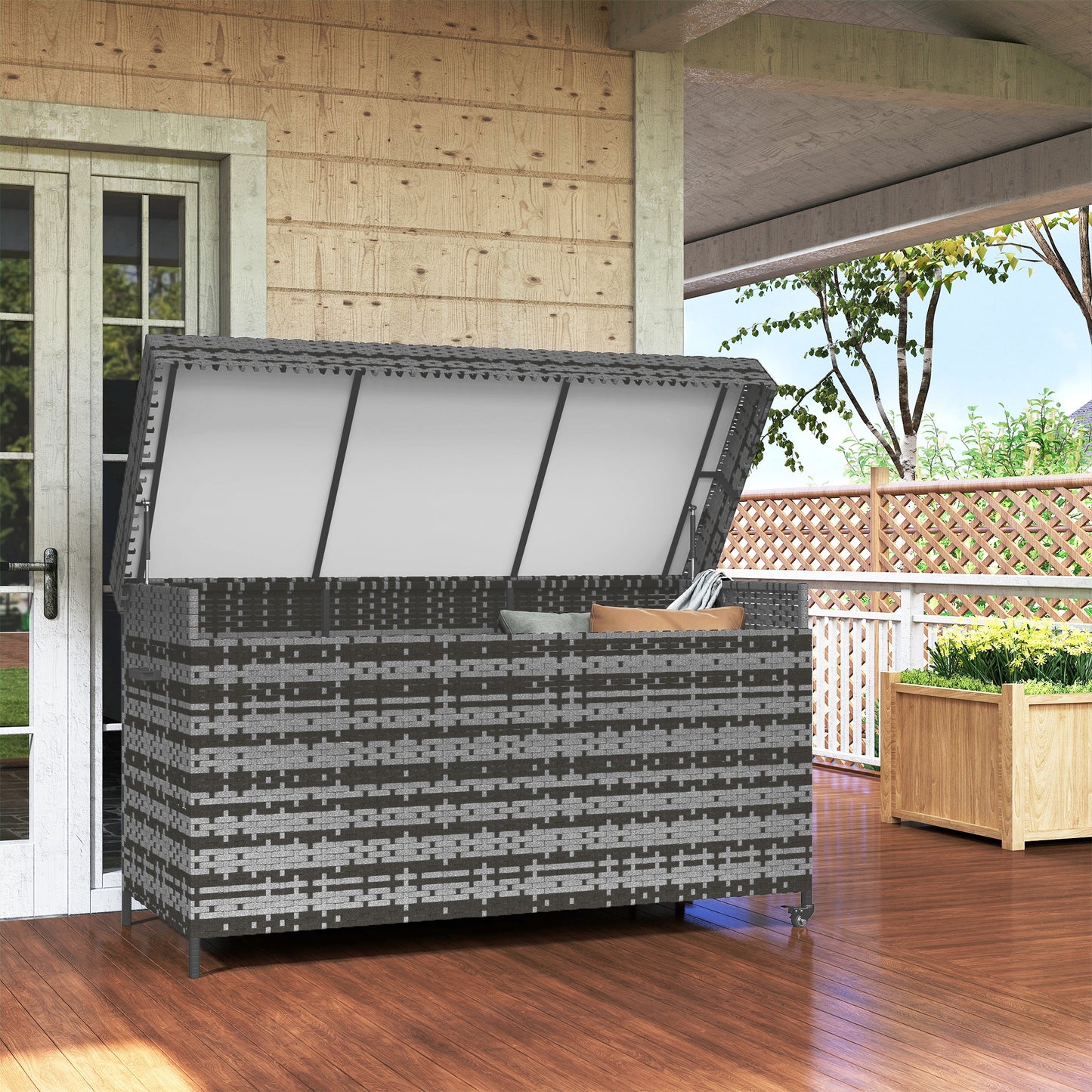 627 L Rattan Storage Box