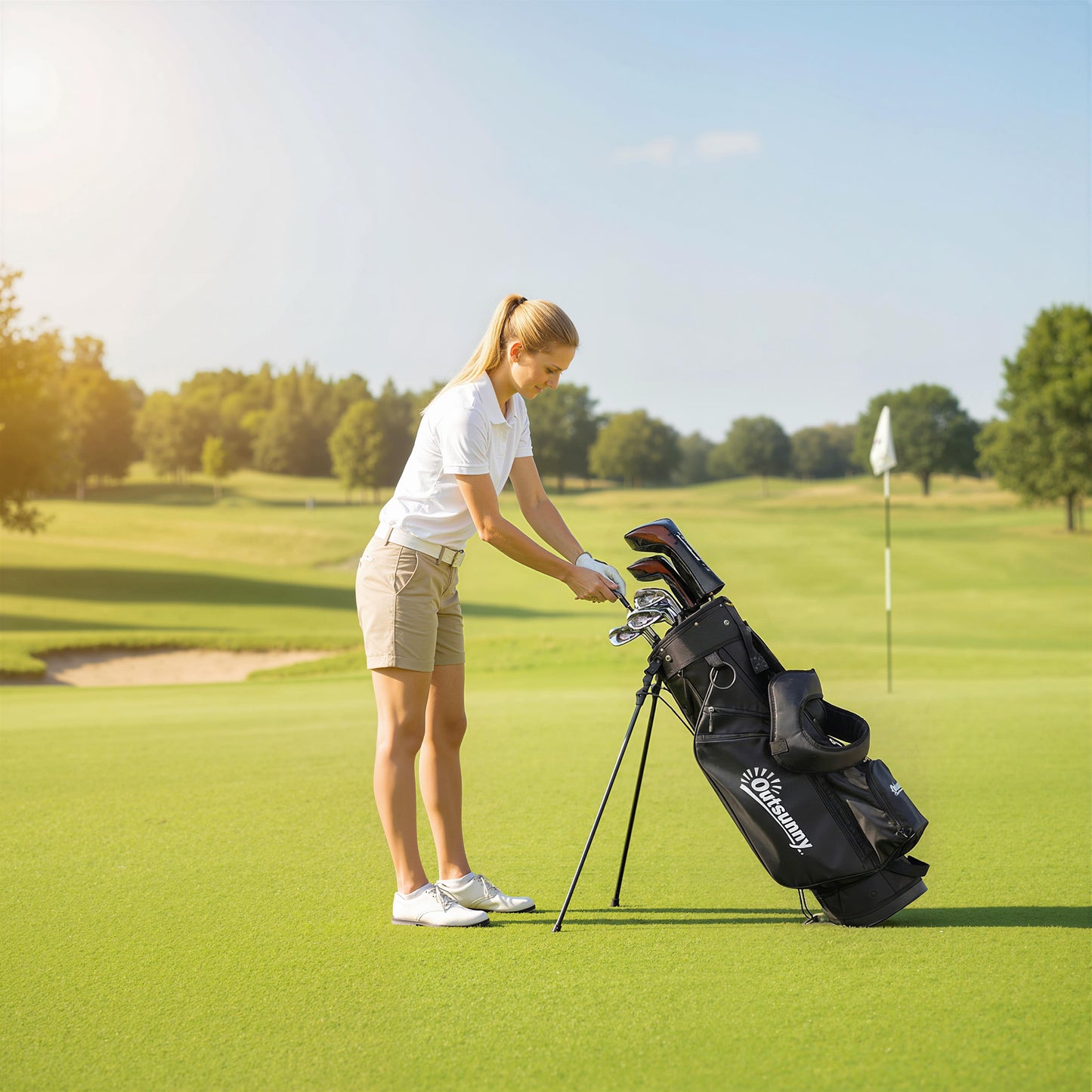 Golf Stand Bag 6 Way Full-Length Dividers