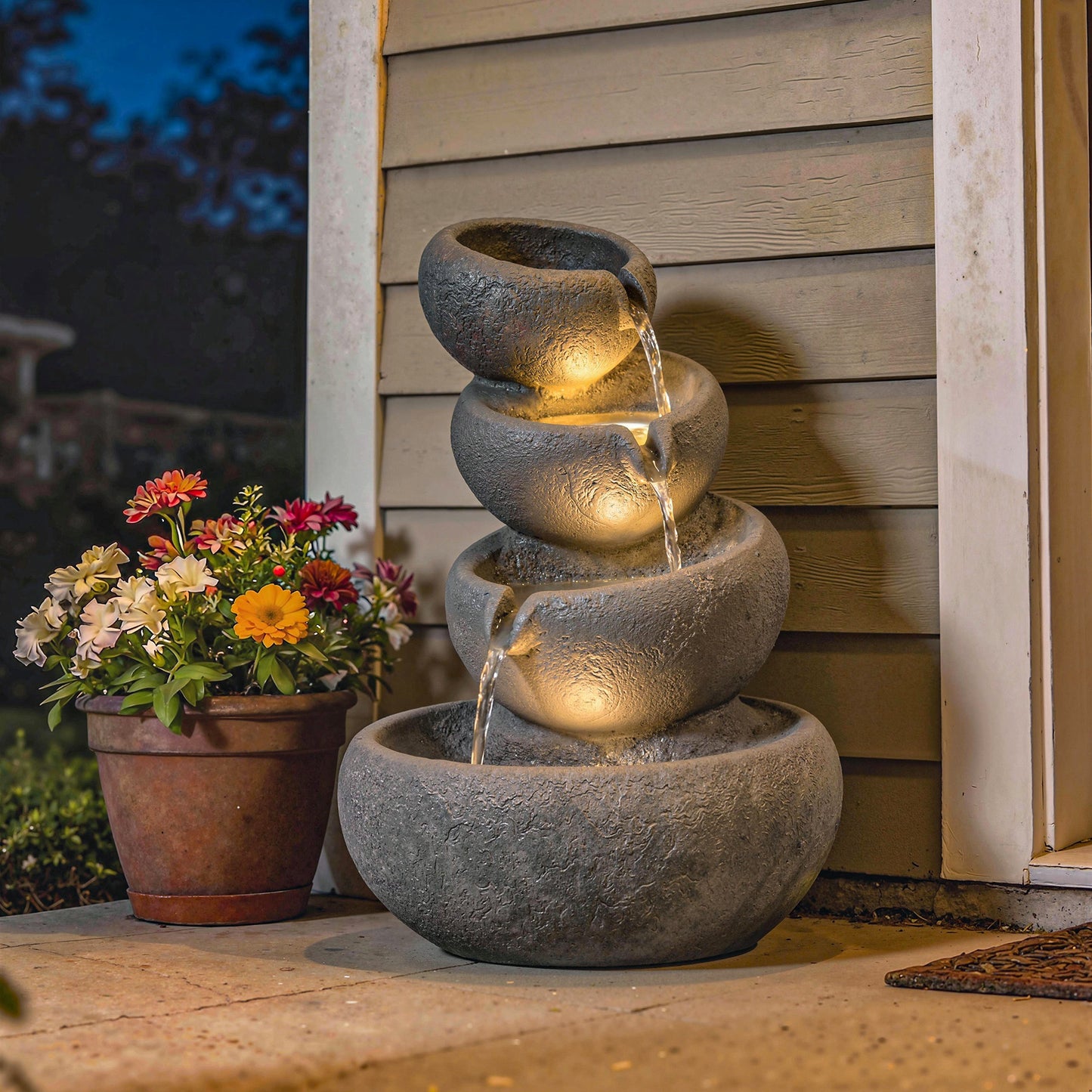 4-Tier Water Fountain Outdoor