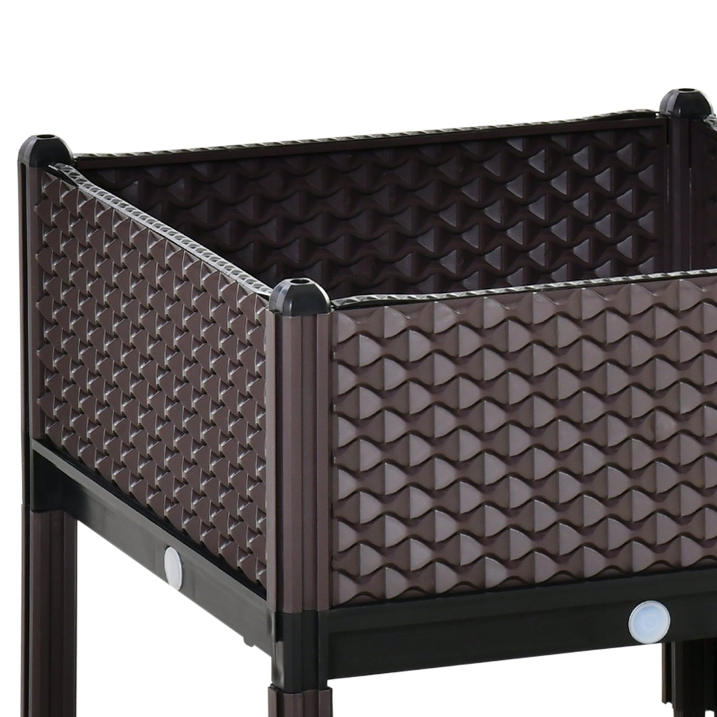 50cm x 50cm x 46.5cm Set of 2 41L Plastic Raised Garden Bed