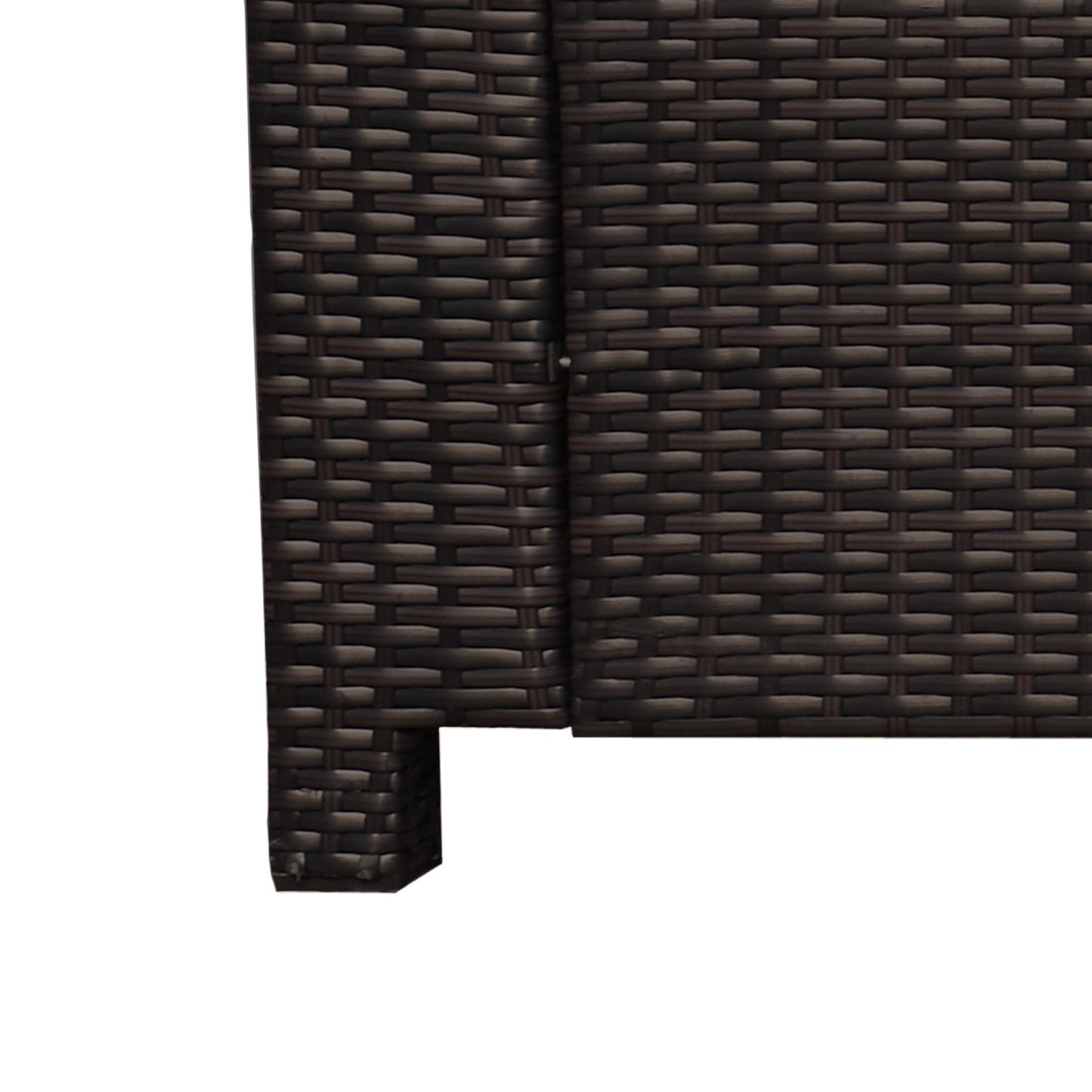 3 Seater Rattan Sofa, All-Weather Wicker Weave Metal Frame Chair